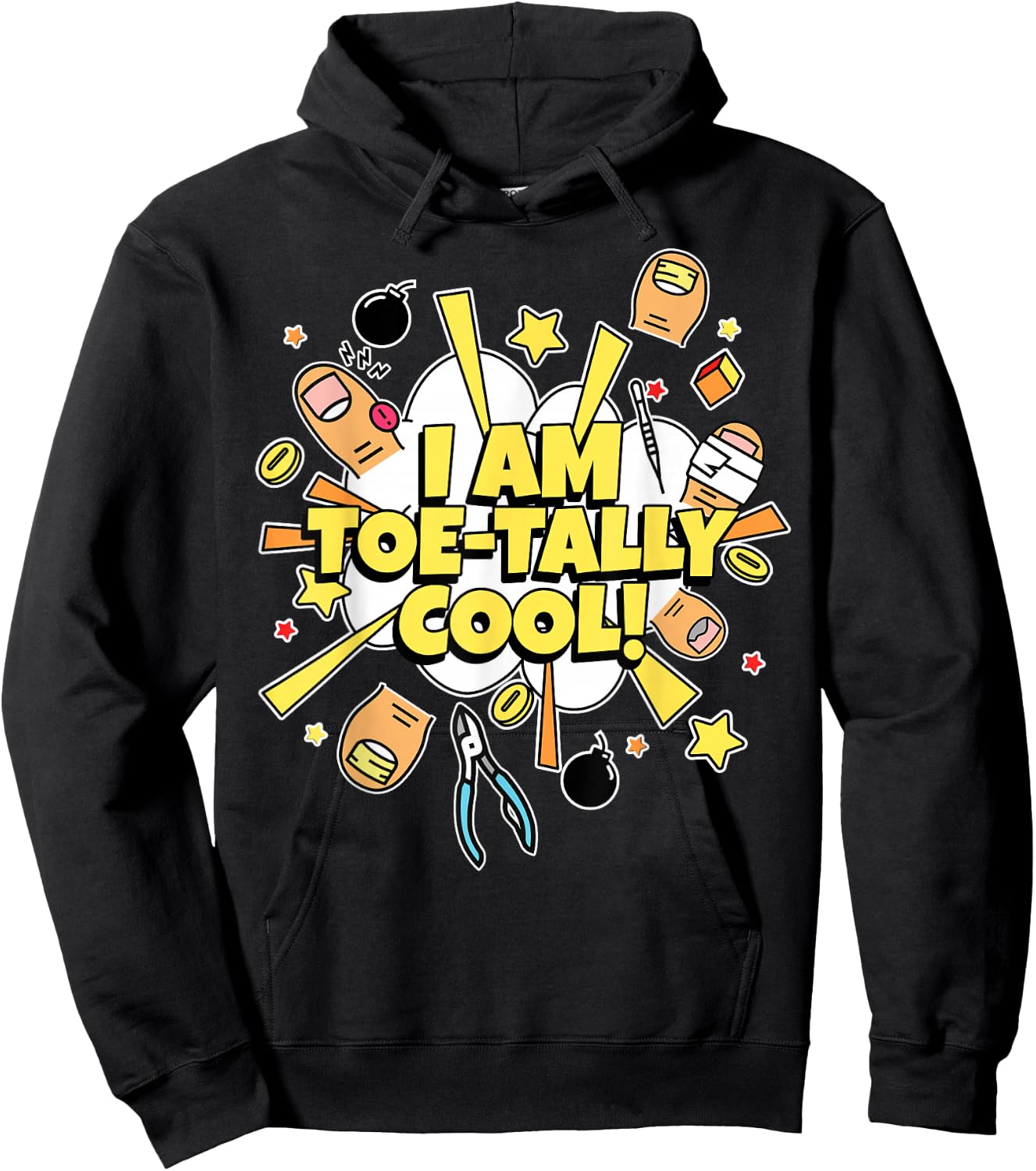 I Am Toe-Tally Cool! Toe Surgery Gifts & Funny Amputated Toe Hoodie - Hoodie | Black