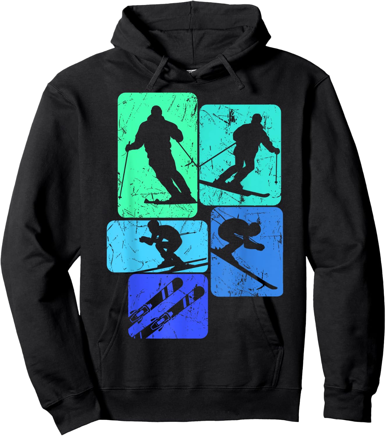 Skiing, skiing Hoodie - Hoodie | Black