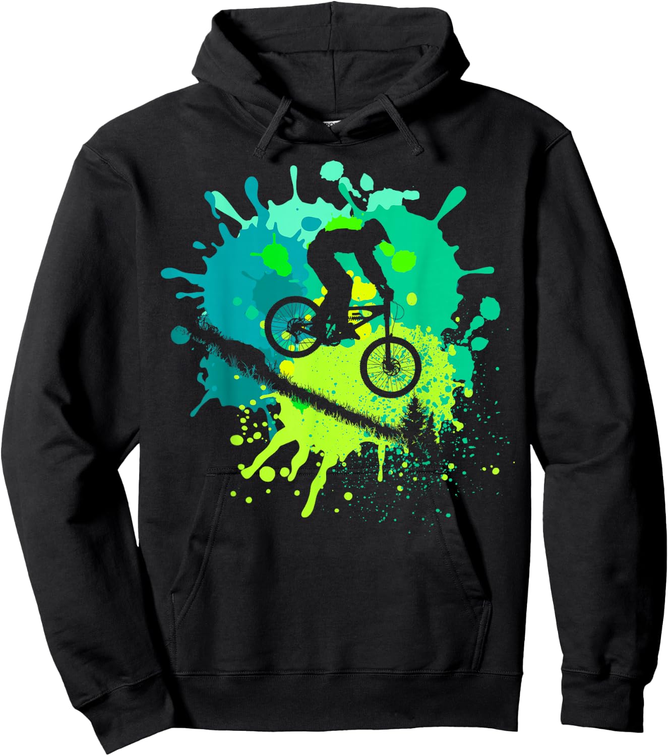 MTB for Mountain Biker | Boys Retro Mountain Bike Hoodie - Hoodie | Black
