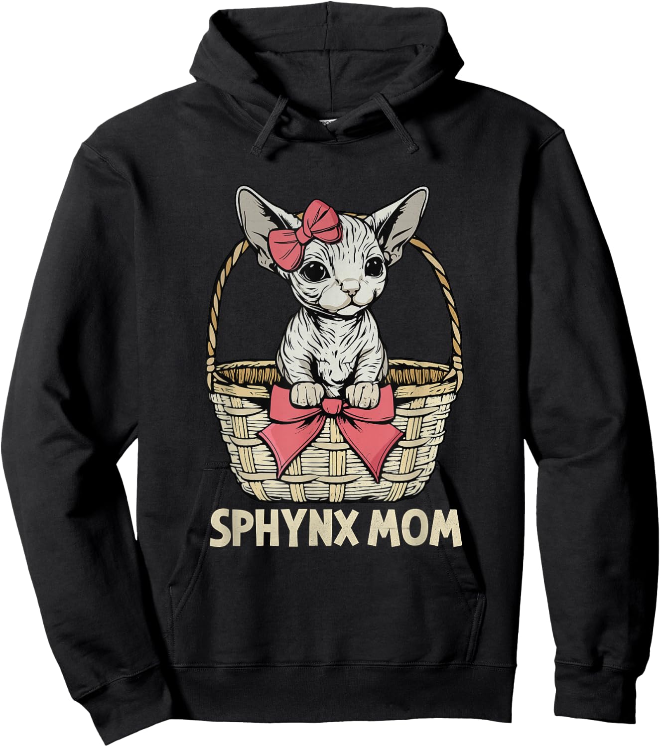 Sphynx Cat Mom Sphynx Cat Lover Women Cute Sphynx Cat Hoodie - Hoodie | Black