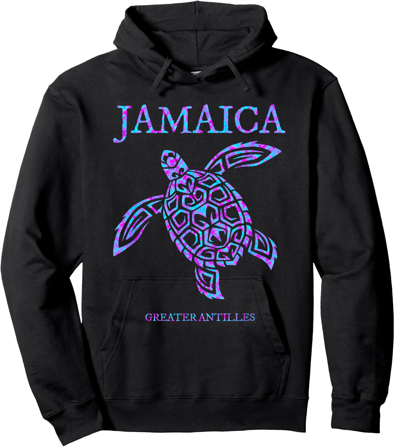 Jamaica Sea Turtle Jamaican Girls Vacation Souvenir Hoodie - Hoodie | Black