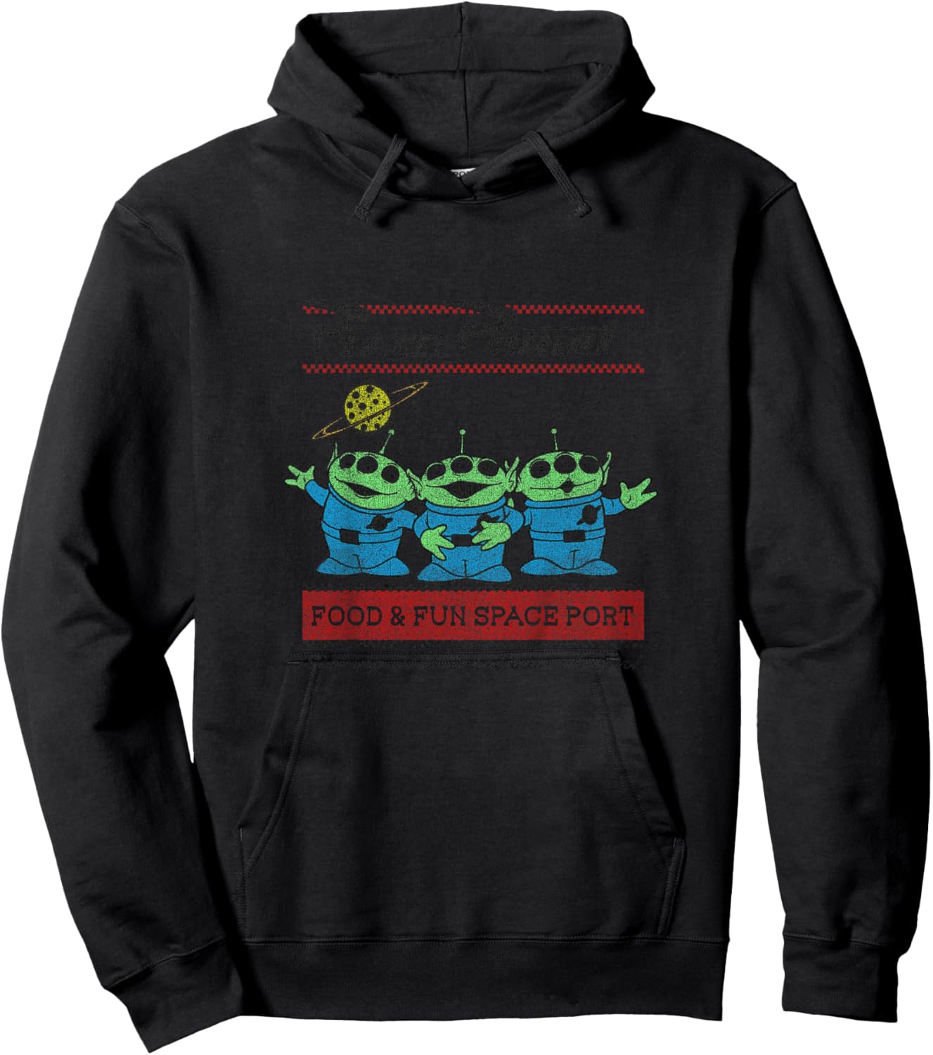Kids Disney Pixar Toy Story Pizza Planet Aliens Vintage Youth Hoodie - Hoodie | Black