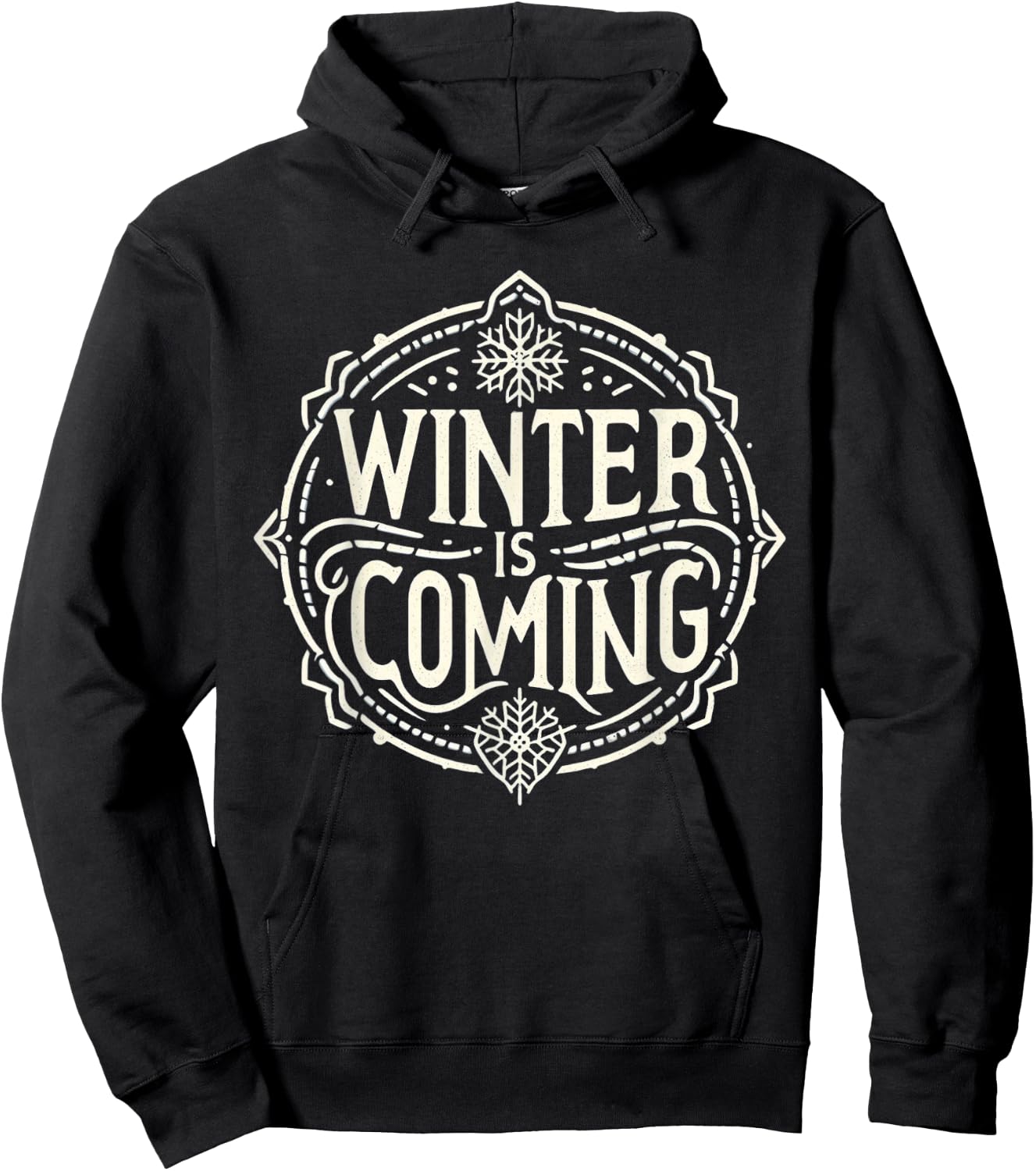 Dreamz Unlimited Men's Winter Snowflake Design , Black, Small Hoodie - Hoodie | Black