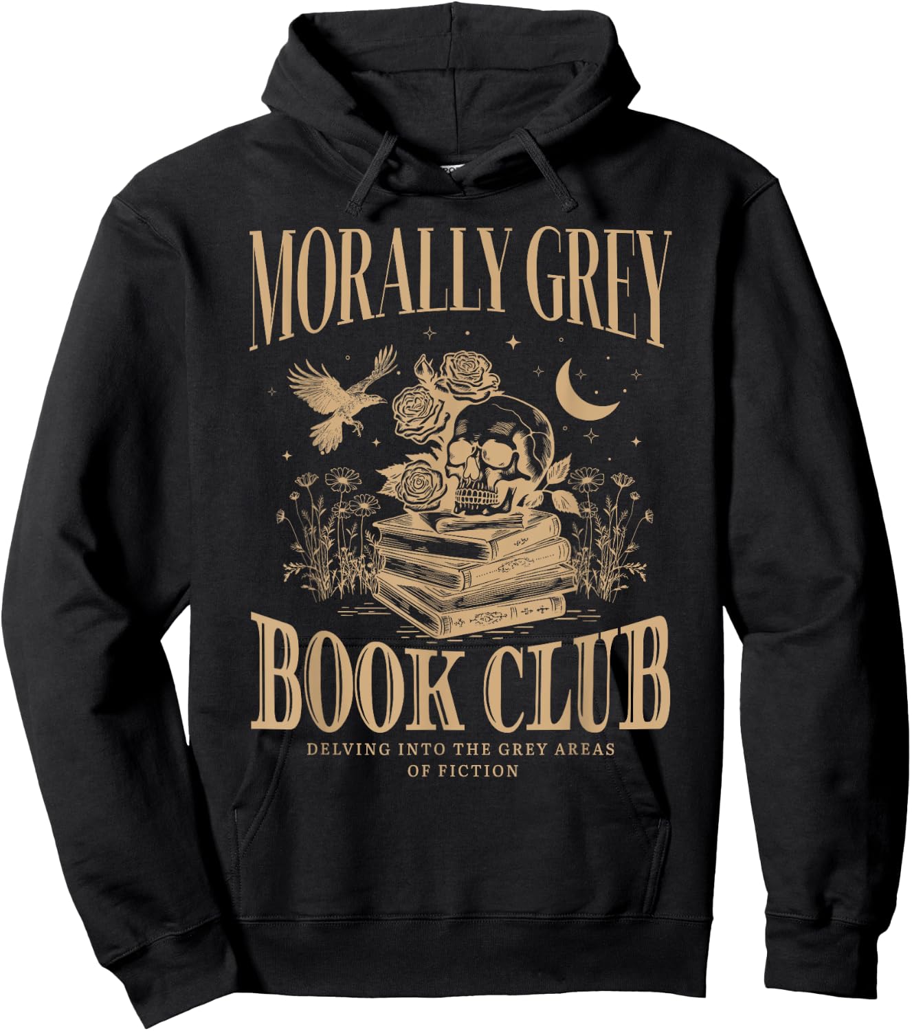 Morally Grey Book Club Skeleton Funny Books Lover Bookworm Hoodie - Hoodie | Black
