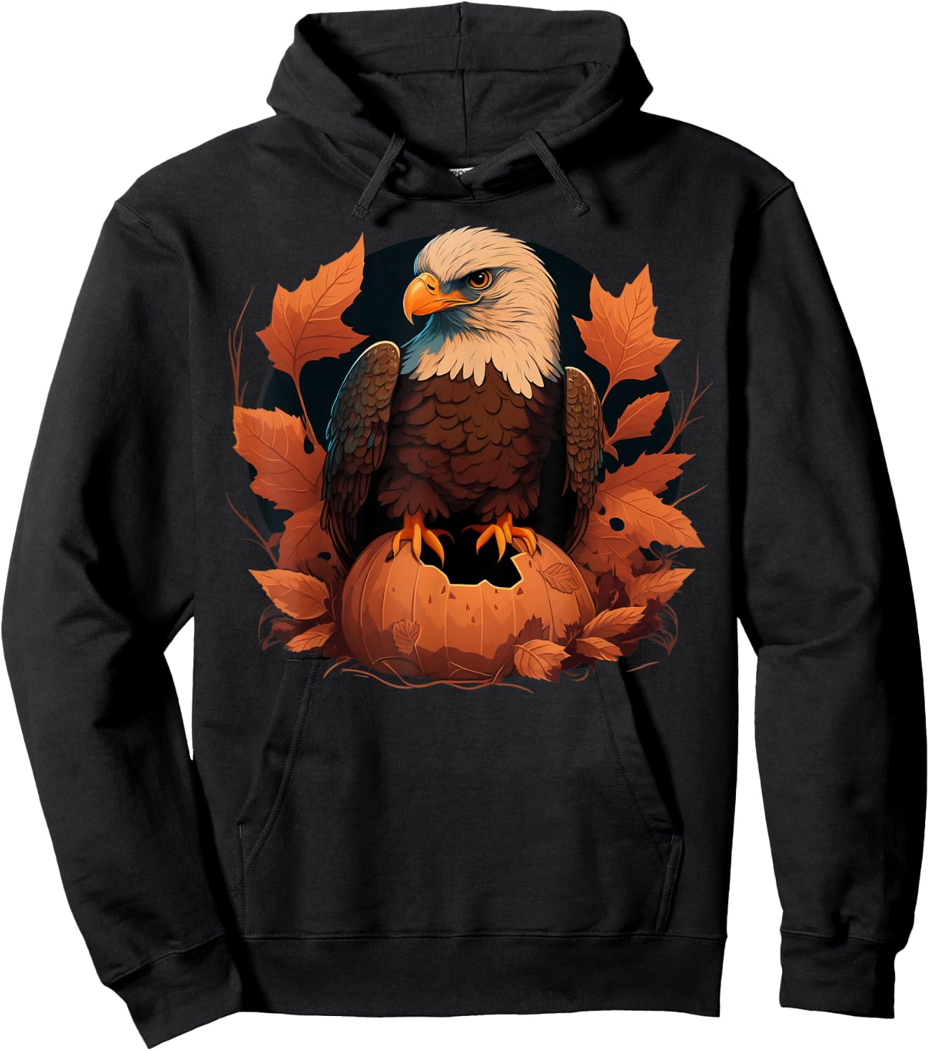 Pumpkin Eagle costume on Eagle Halloween Hoodie - Hoodie | Black
