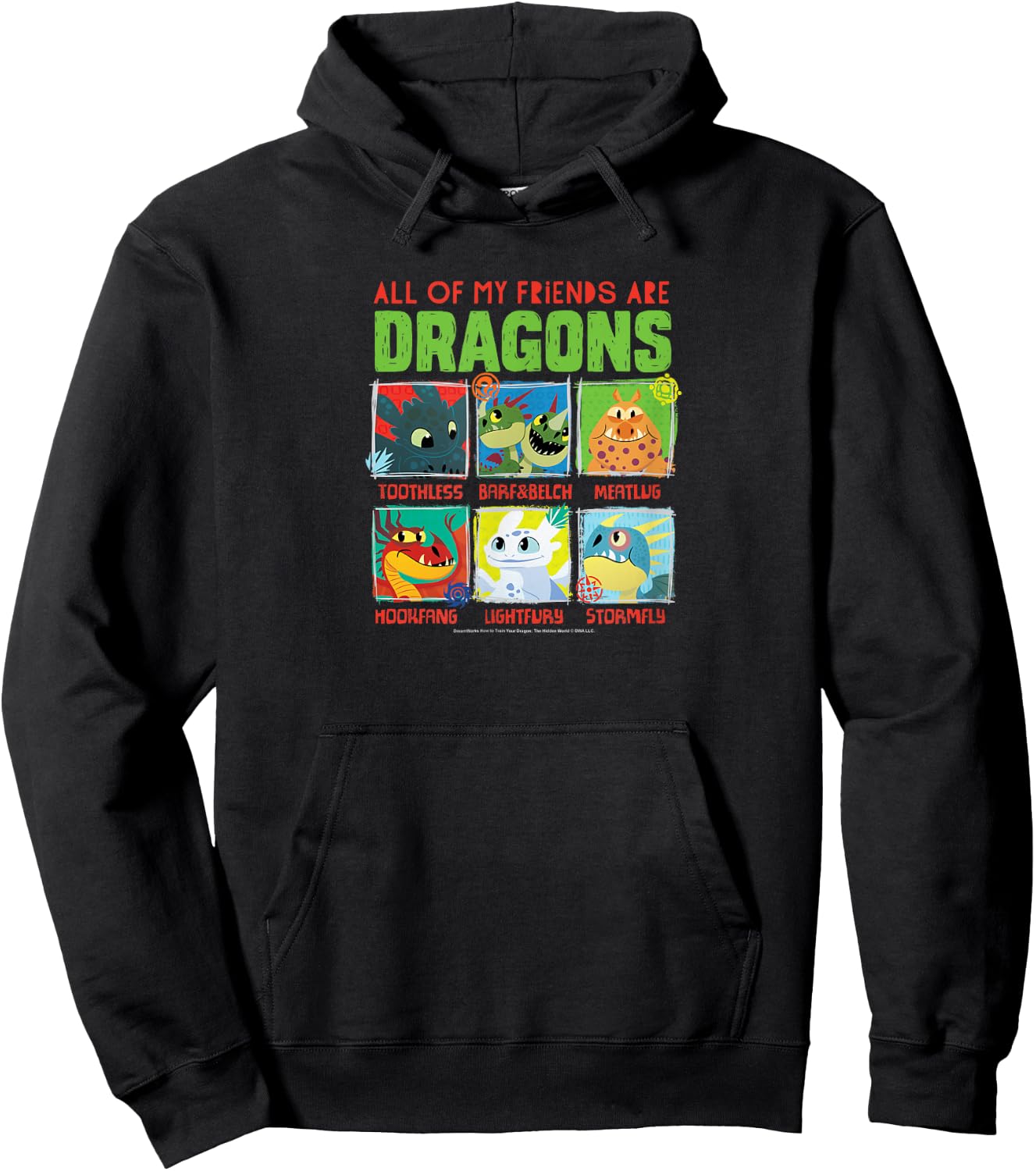 How To Train Your Dragon - All Of My Friends Are Dragons Hoodie - Hoodie | Black