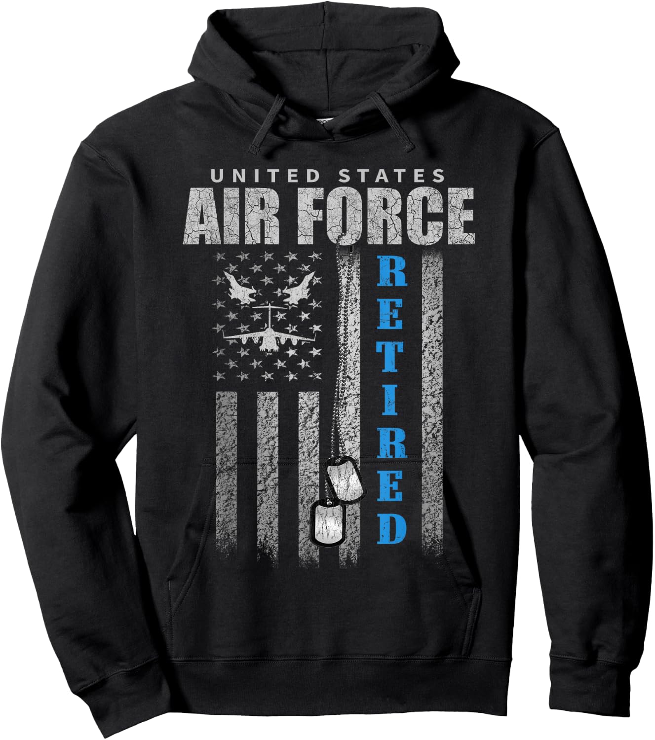 Veteran Of The United States Air Force Retired Hoodie - Hoodie | Black