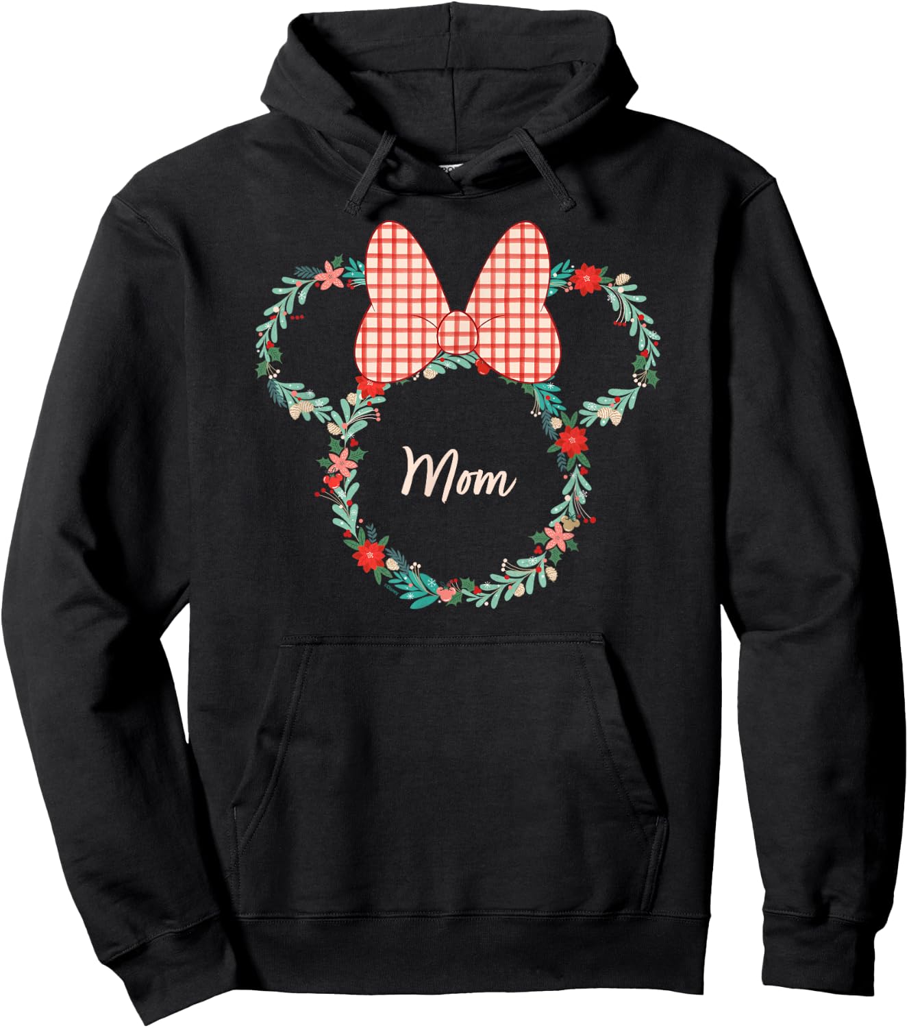 Disney Minnie Mouse Christmas Family Vacation Trip Mom Hoodie - Hoodie | Black