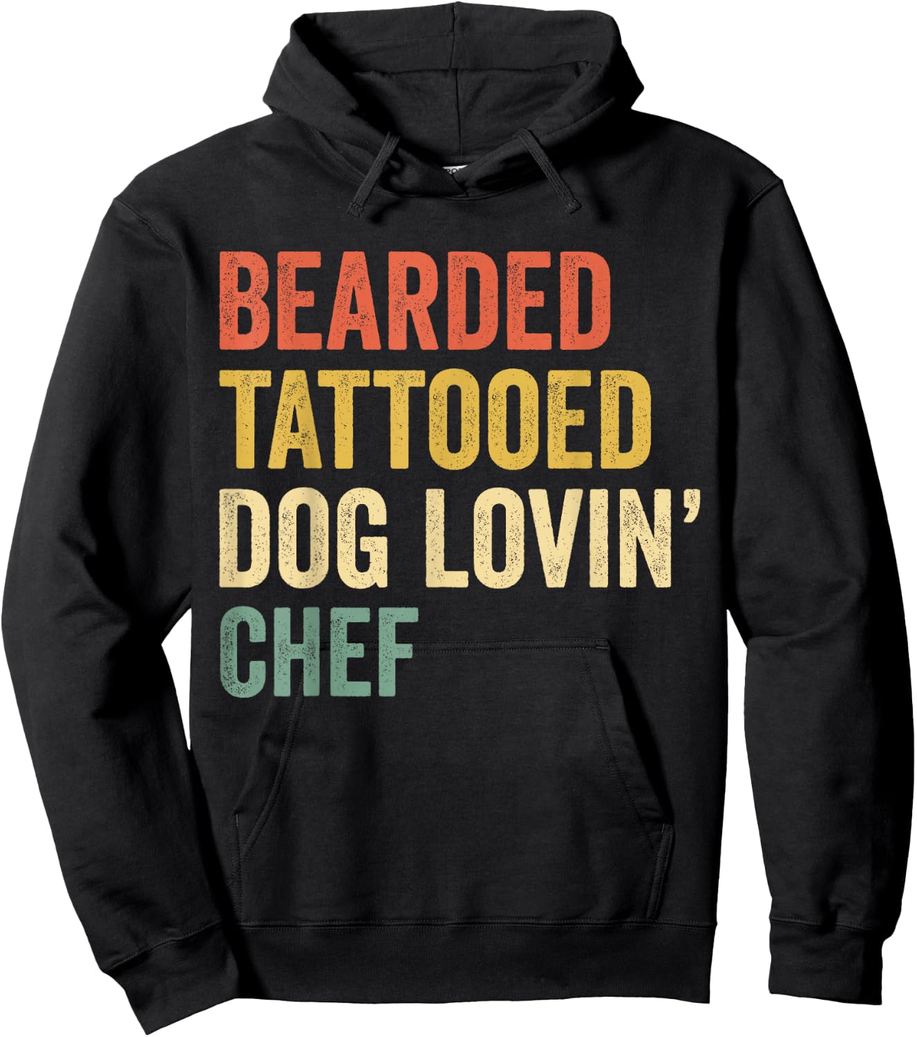 Bearded Tattooed Dog Lovin Chef Funny Cook Cooking Lovers Hoodie - Hoodie | Black
