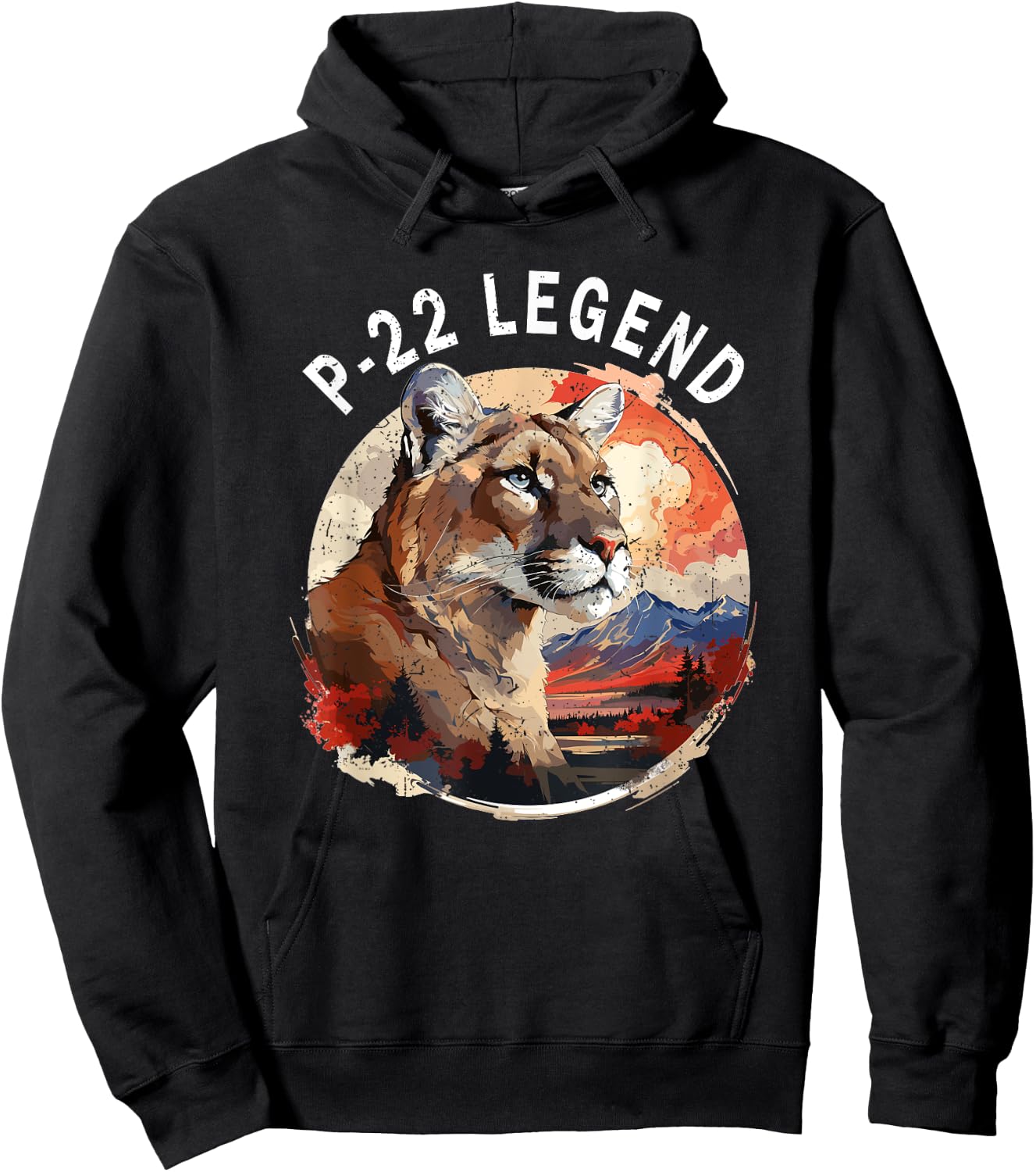 Mountain Lion P22 Legend California Wildlife Never Forget Hoodie - Hoodie | Black