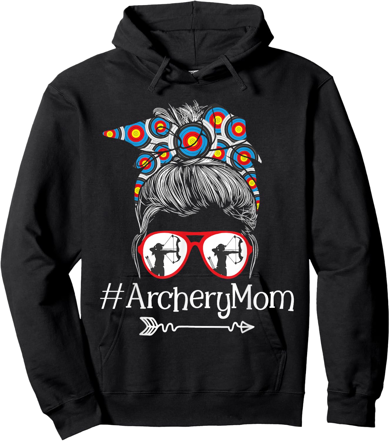 Archery Mom - Mothers Day Bowhunter Archer Bowman Bows Small Hoodie - Hoodie | Black
