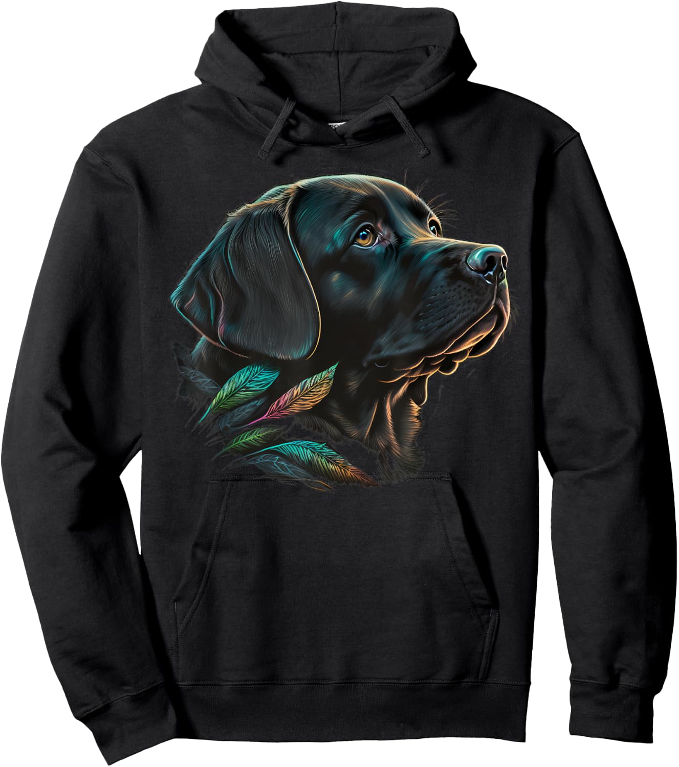 Cute black Labrador Dog on black Labrador Retriever Lover Men Women Kids Hoodie - Hoodie | Black