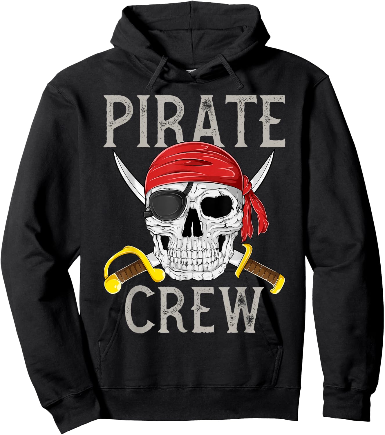 Pirate Crew Jolly Roger Flag Skull Family Matching Pirates Hoodie - Hoodie | Black