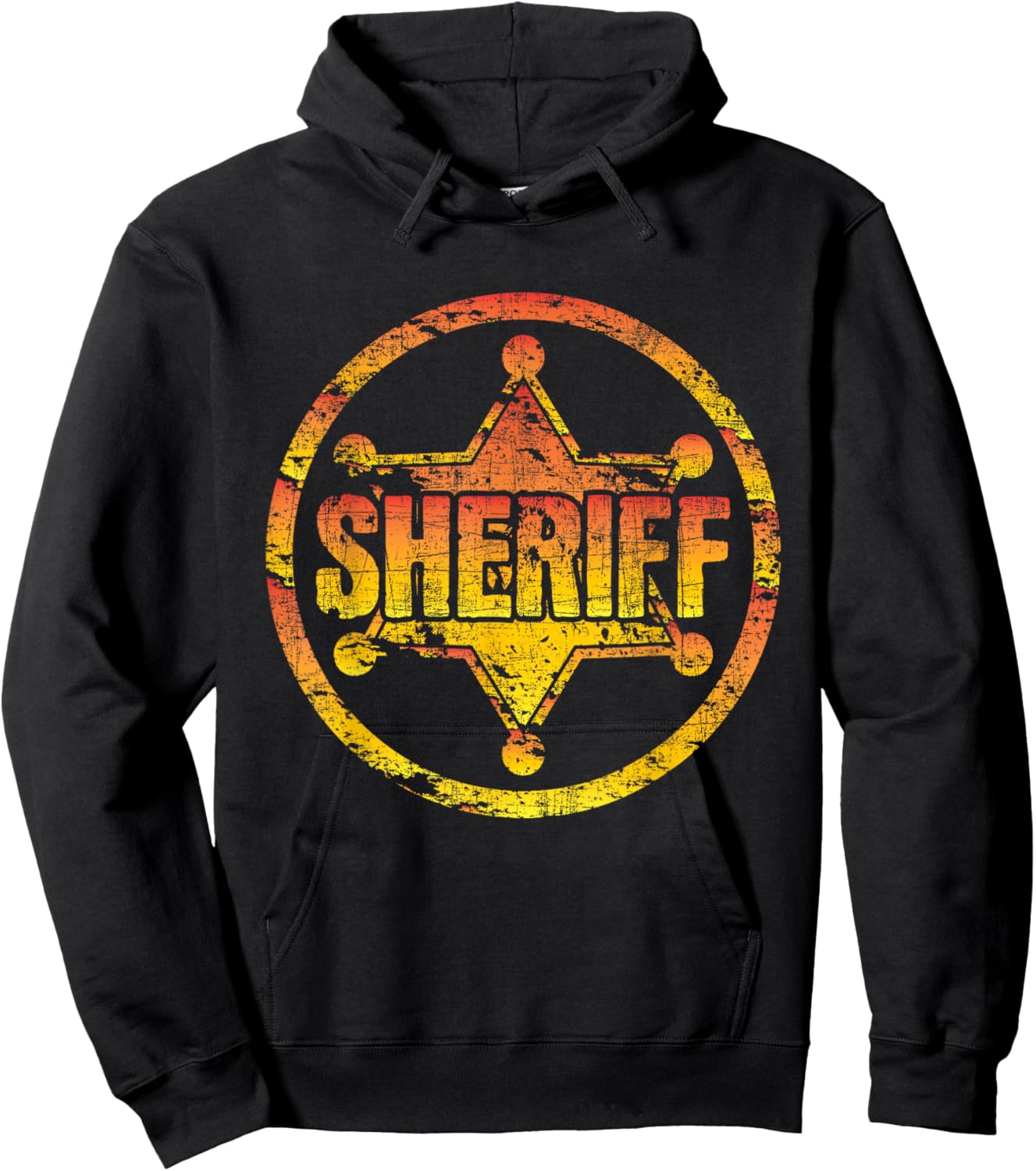 Sheriff - Star Badge Bandit Policeman Policewoman Hoodie - Hoodie | Black