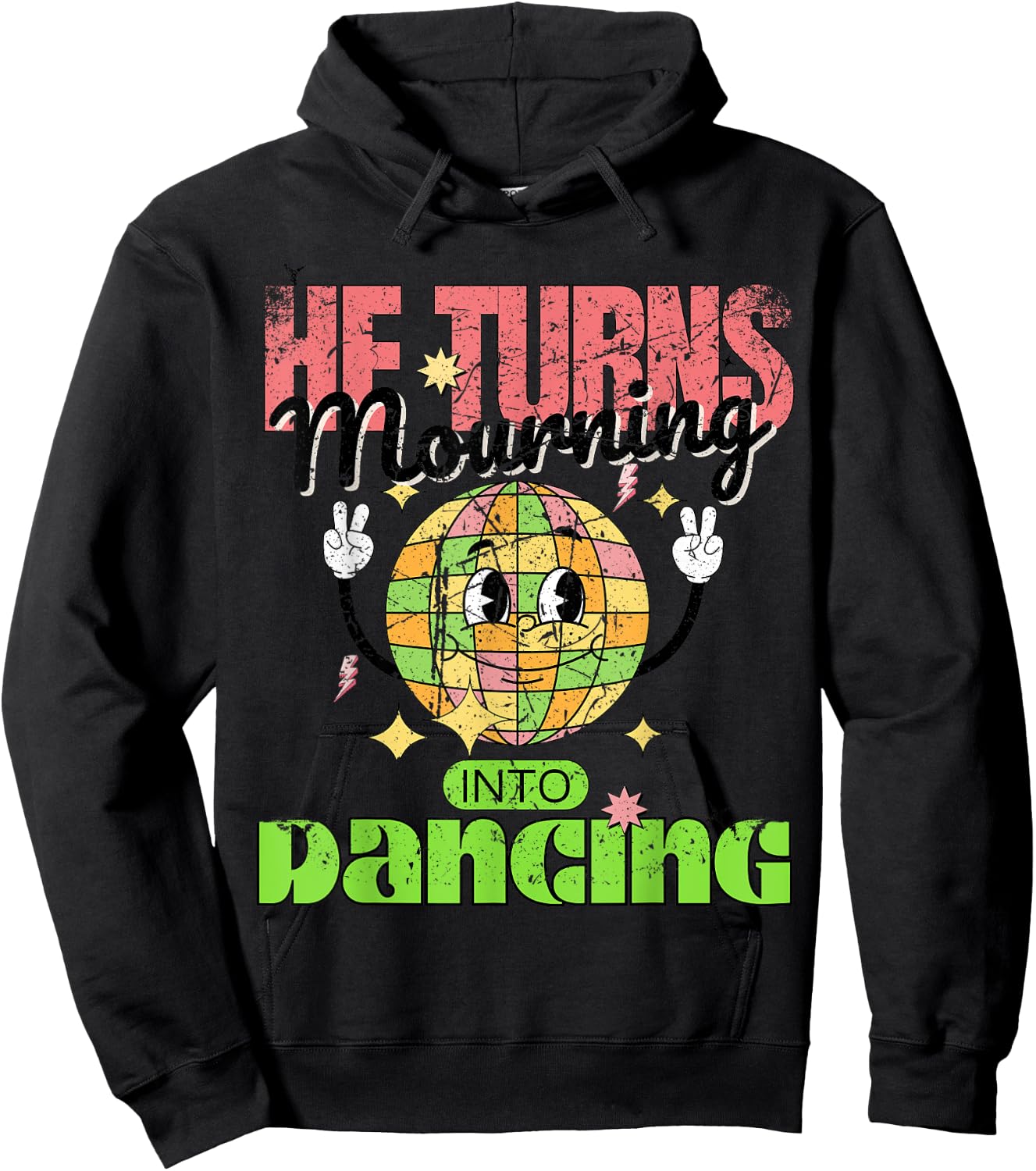 Psalm 30:11 He Turns Mourning To Dancing Christian Retro 70s Hoodie - Hoodie | Black