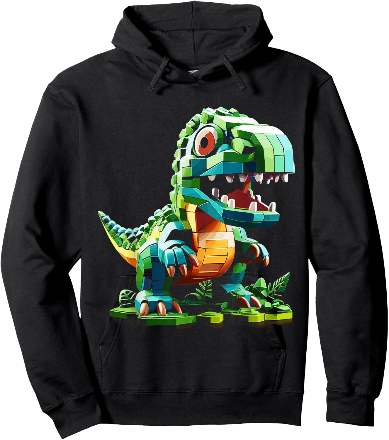 Master Builder Bricks Blocks Play Toys Dinosaur Hoodie - Hoodie | Black