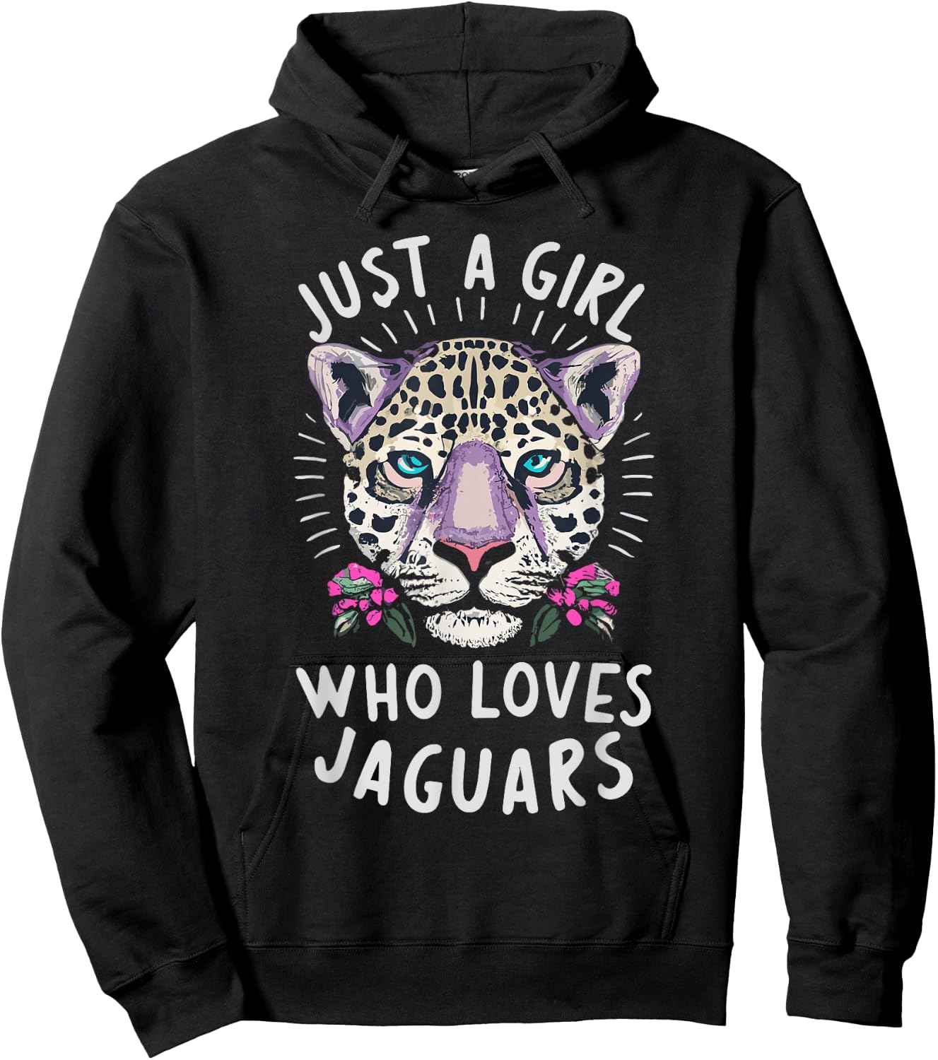 Just A Girl Who Loves Jaguars Big Cat Lover Print Graphic Hoodie - Hoodie | Black