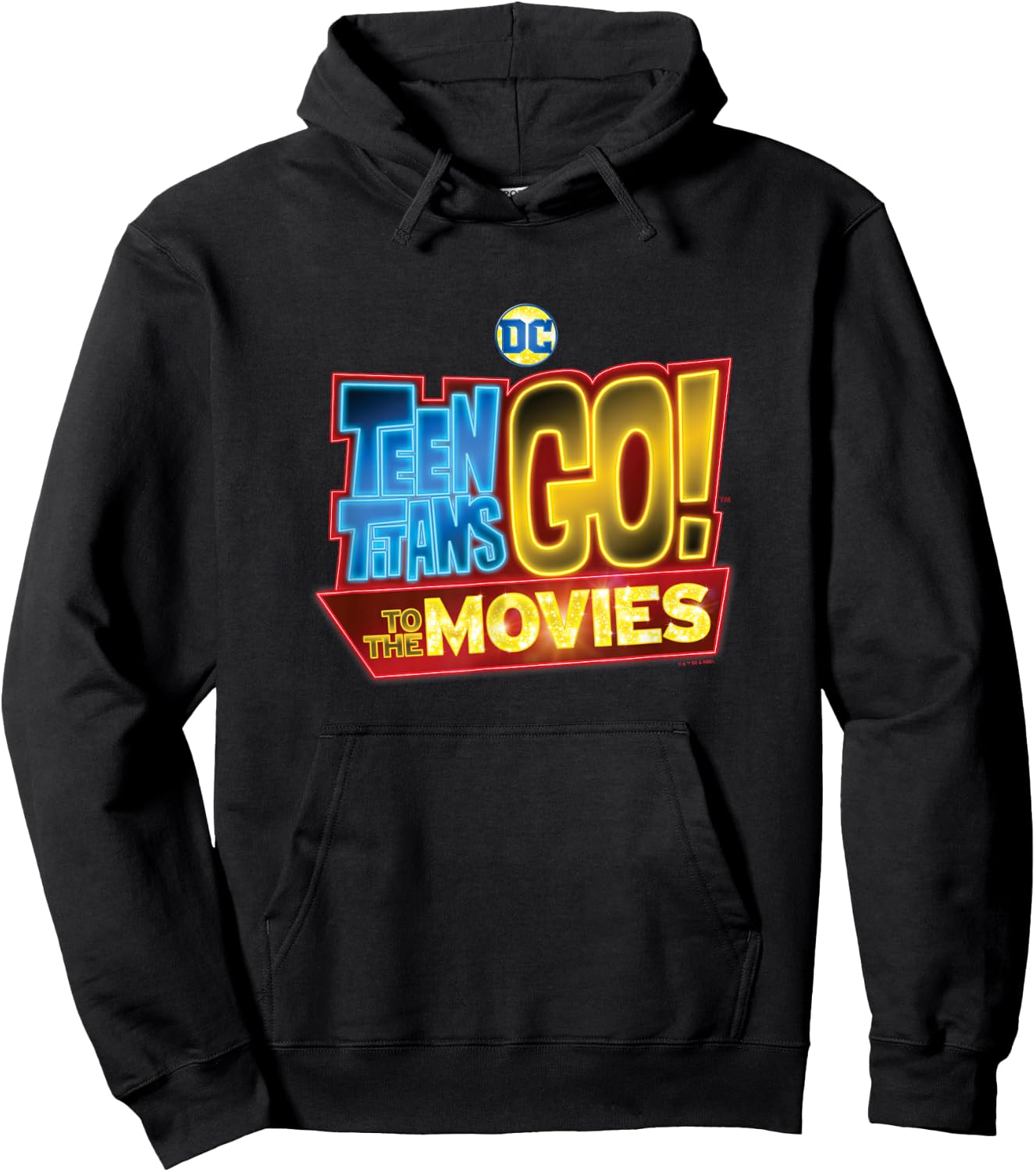 Teen Titans Go! To The Movies Cinema Sign Vintage Logo Hoodie - Hoodie | Black