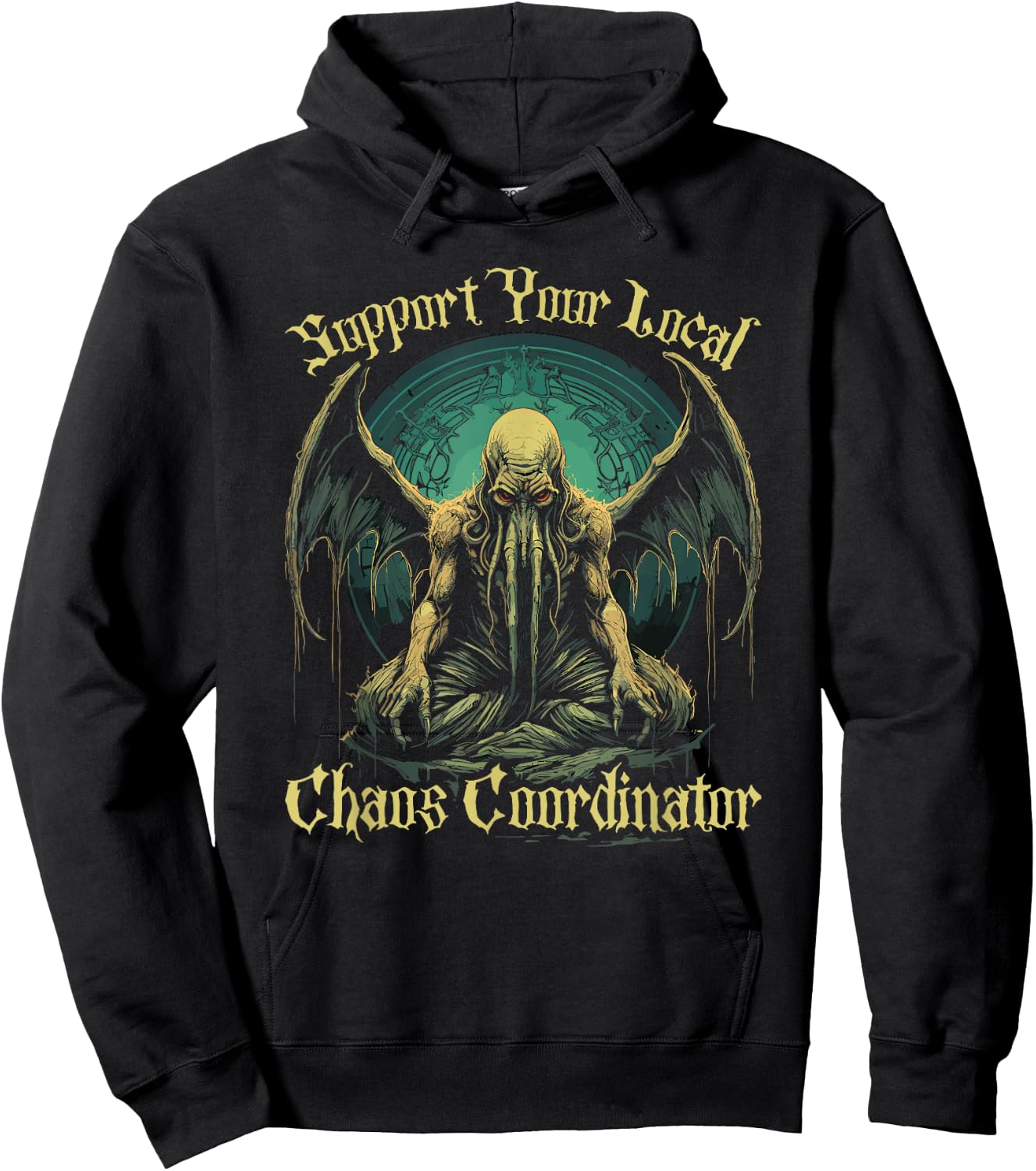 Cthulhu Chaos Coordinator, Cosmic Horror Cthulhu Hoodie - Hoodie | Black
