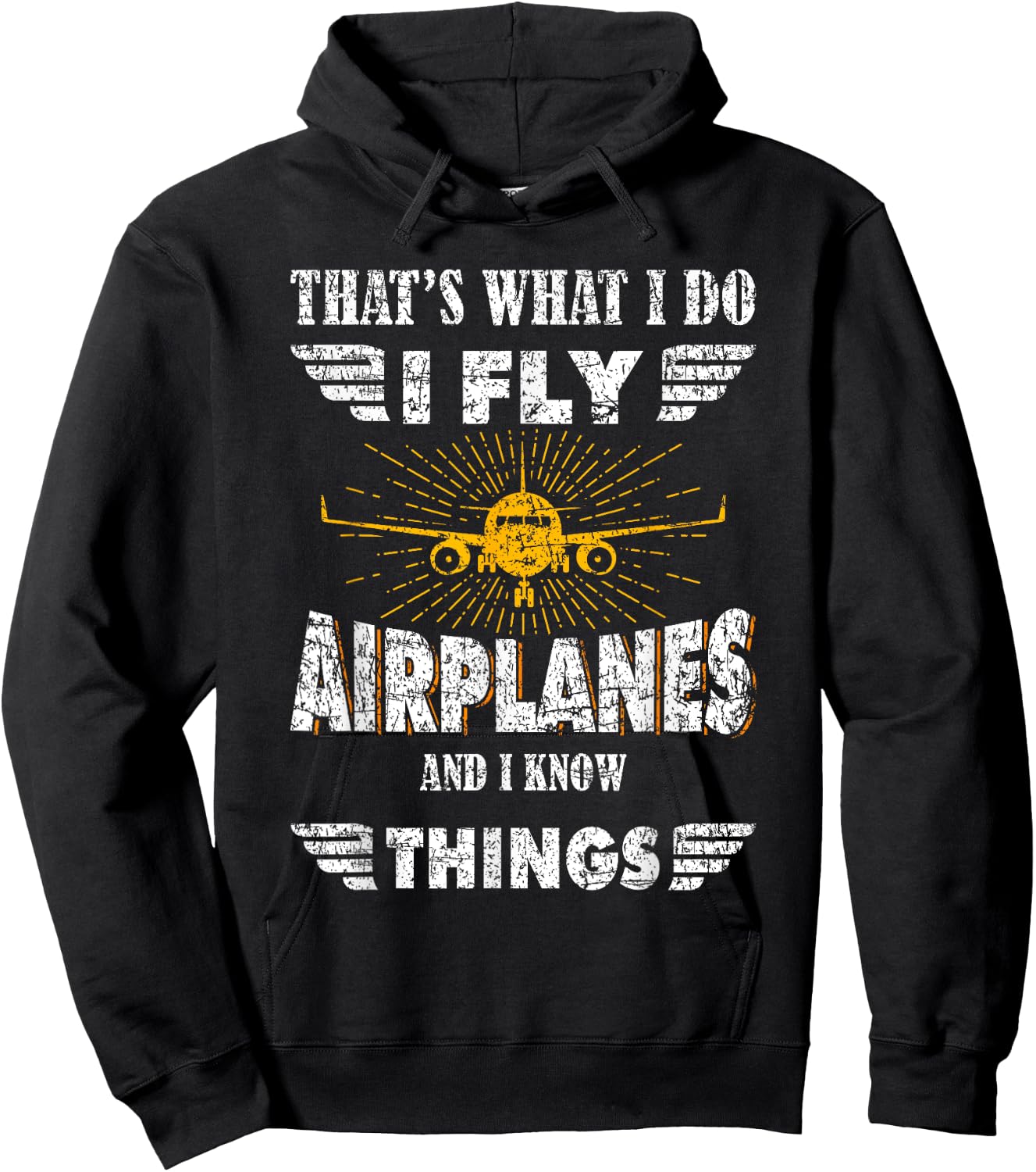 That's What I do I fly Airplanes and I know Things Pilot Hoodie - Hoodie | Black