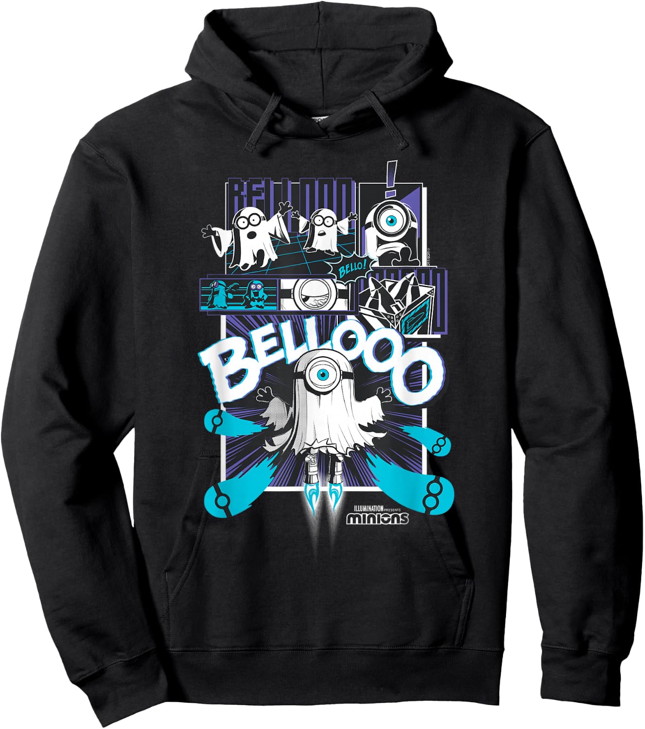Minions Ghost Bello Halloween Hoodie - Hoodie | Black