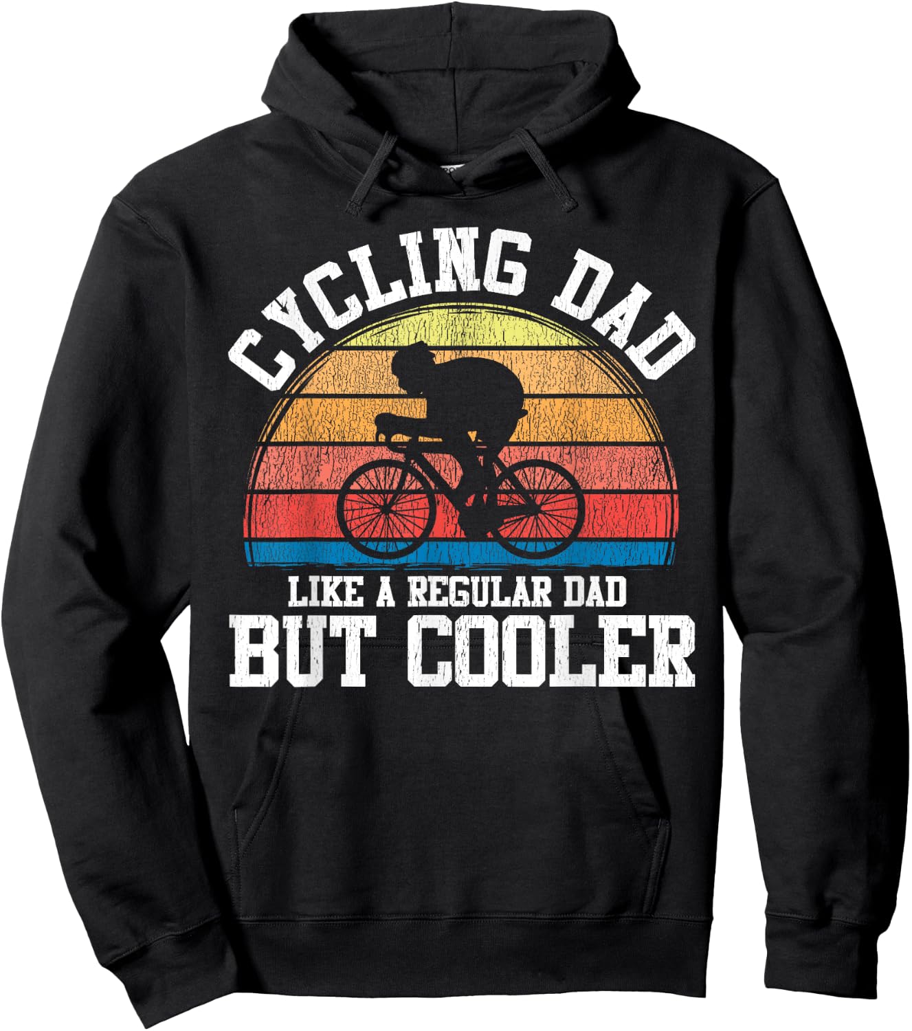 Funny Cycling Dad Like A Regular Dad But Cooler Gift Hoodie - Hoodie | Black
