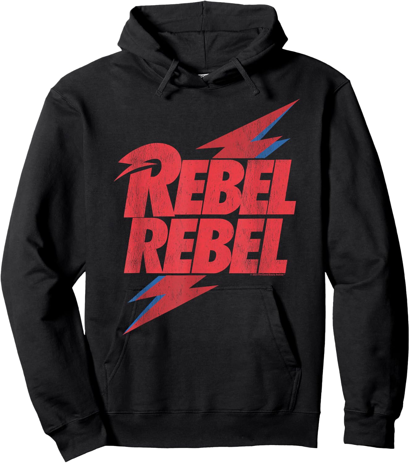 David Bowie Music Rock Distressed Rebel rebel Hoodie - Hoodie | Black