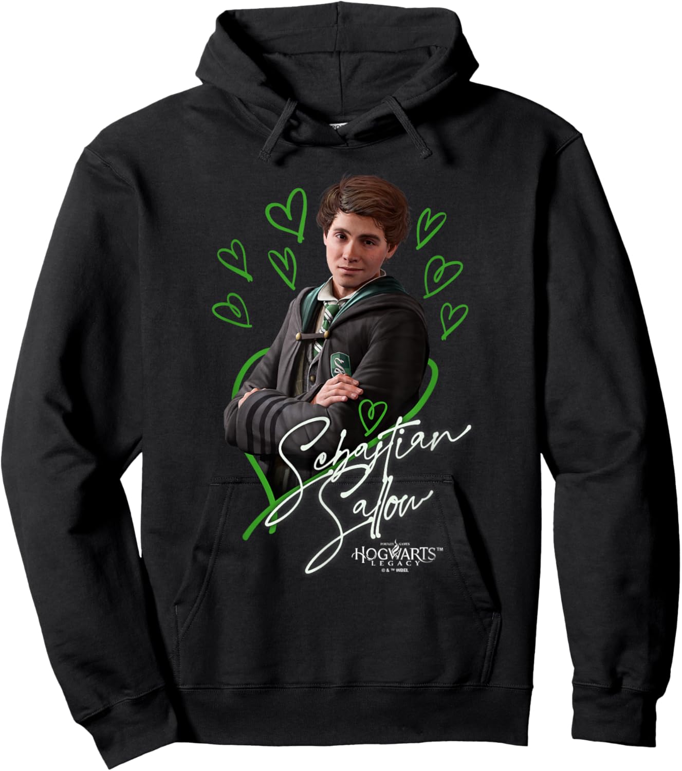 Harry Potter Hogwarts Legacy Sebastian Sallow Signature Hoodie - Hoodie | Black