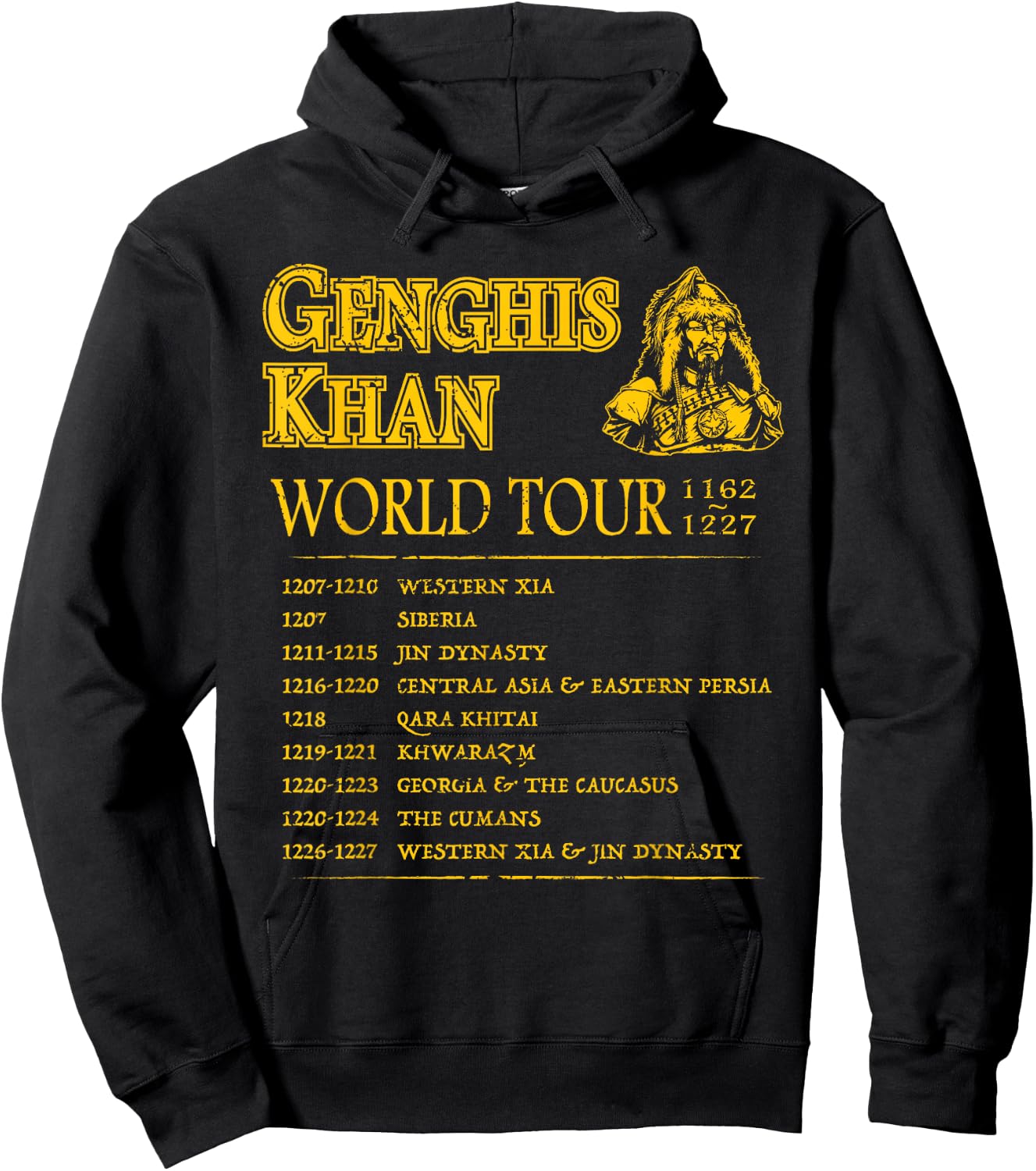 World Tour: Genghis Khan - Historic Mongolian Empire Hoodie - Hoodie | Black