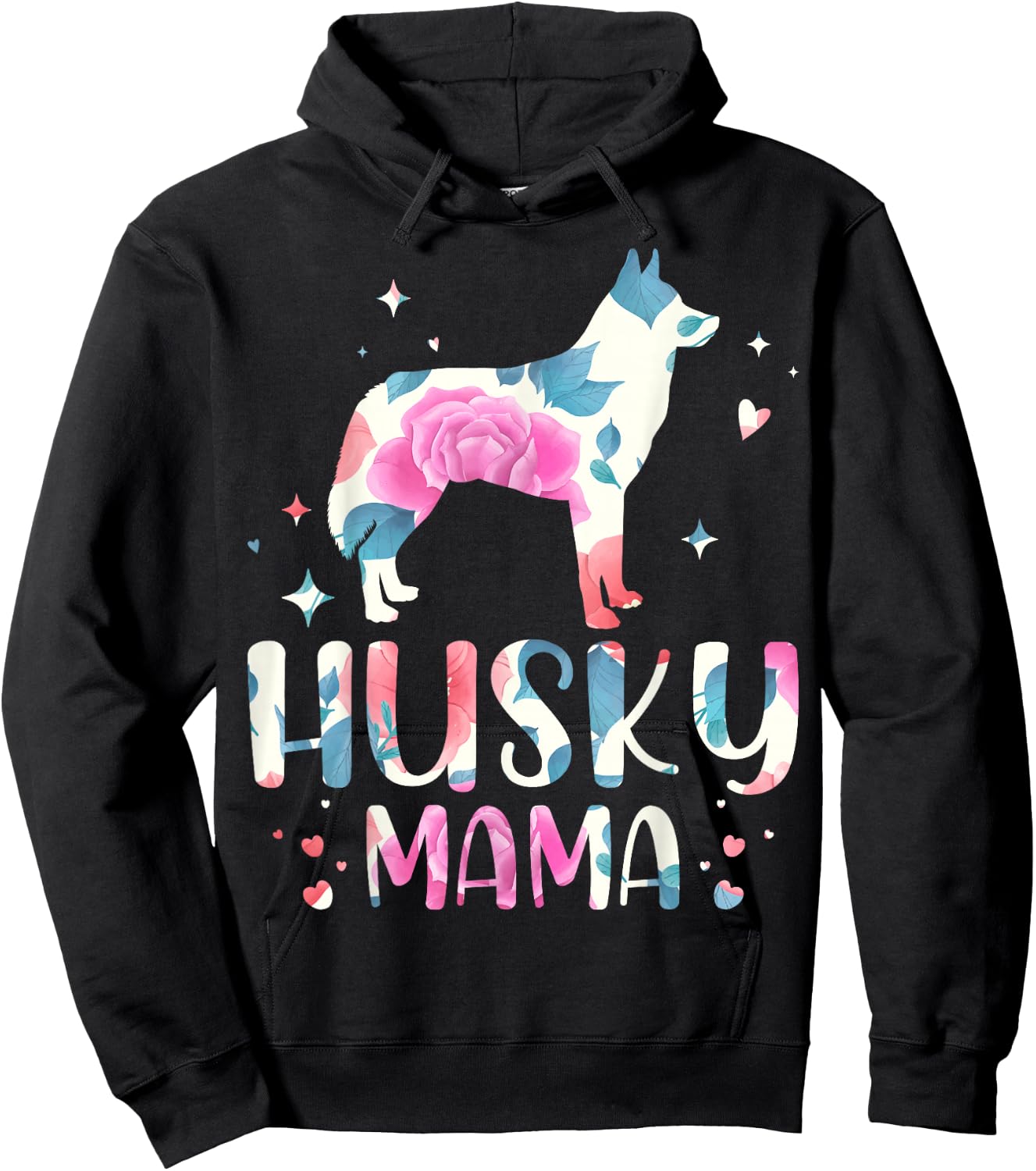 Husky Mama Siberian Husky Dog Lover For Husky Mom Owner Hoodie - Hoodie | Black