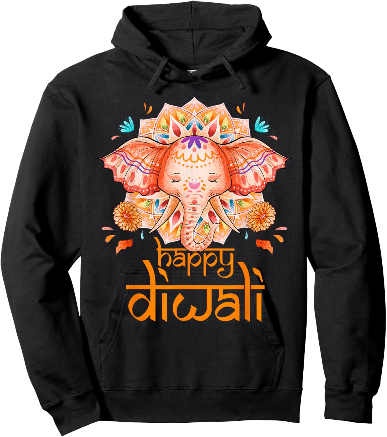 Happy Diwali Festival of Light Hindu Indian | & Hoodie - Hoodie | Black