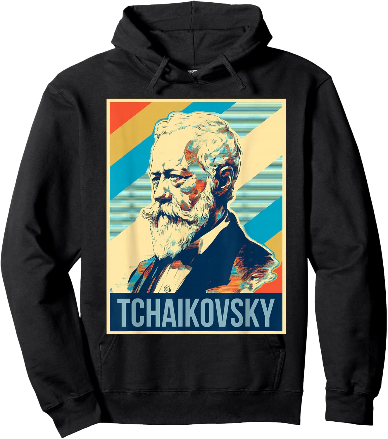 Tchaikovsky Poster Musician Composer Hoodie - Hoodie | Black