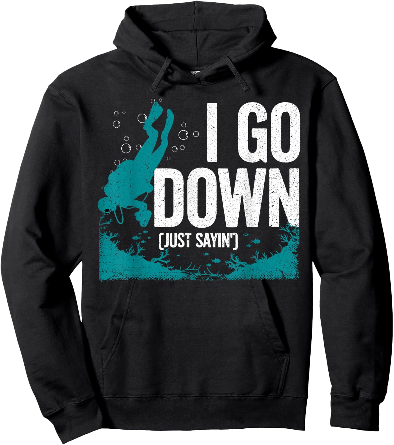 Cute Scuba Diving Design Women Diving Scuba Diver Hoodie - Hoodie | Black