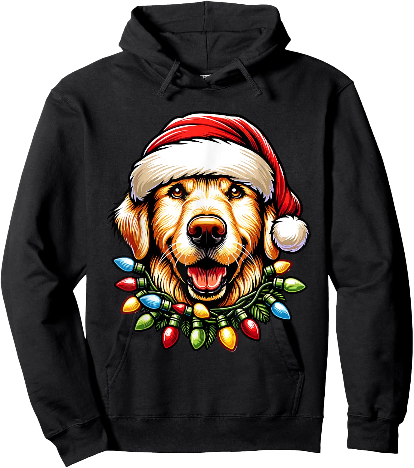 Dog Owner Xmas Men Women Favorite Golden Retriever Christmas Hoodie - Hoodie | Black