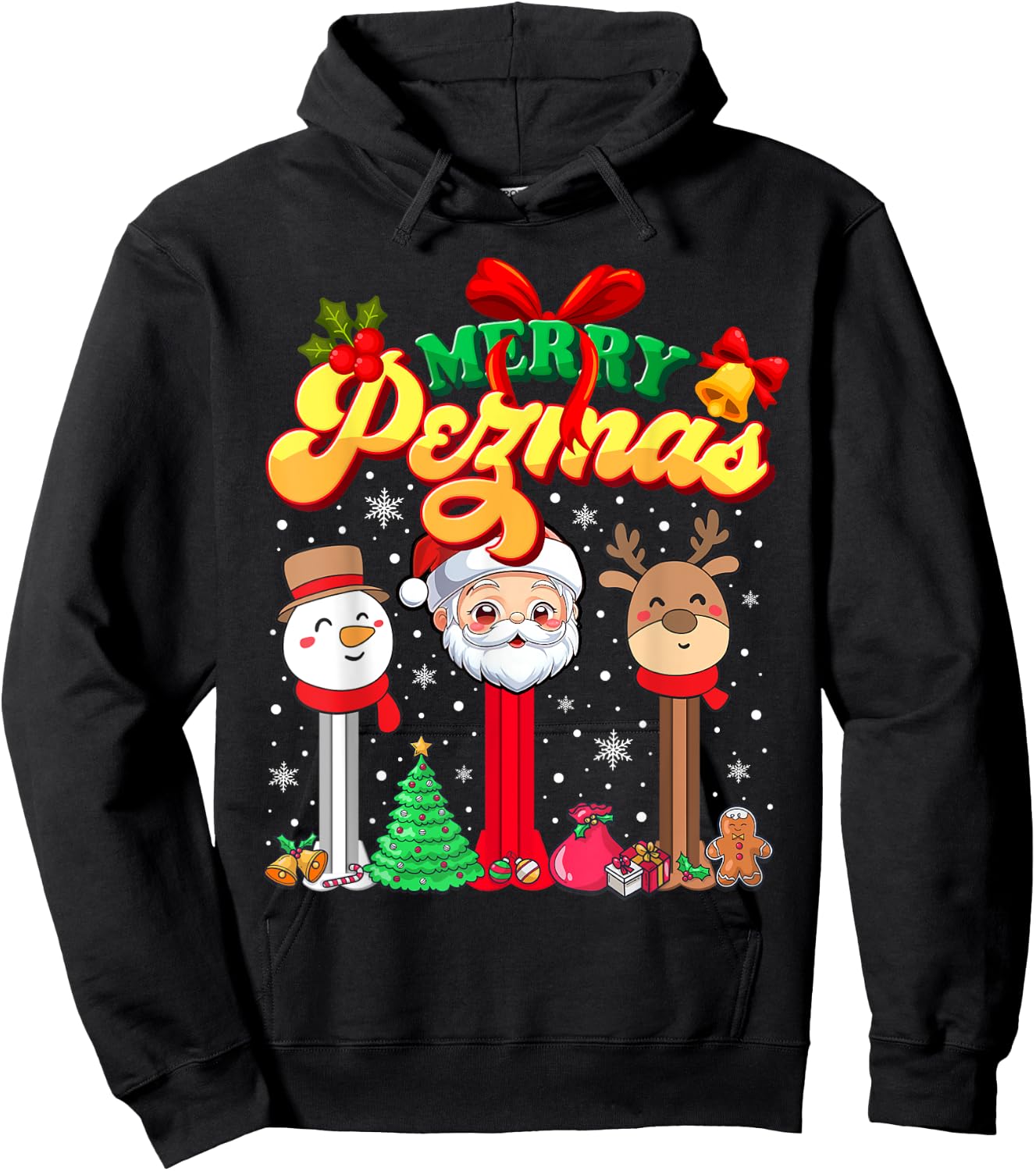 Merry Pezmas Candy Dispenser Collector Christmas Hoodie - Hoodie | Black