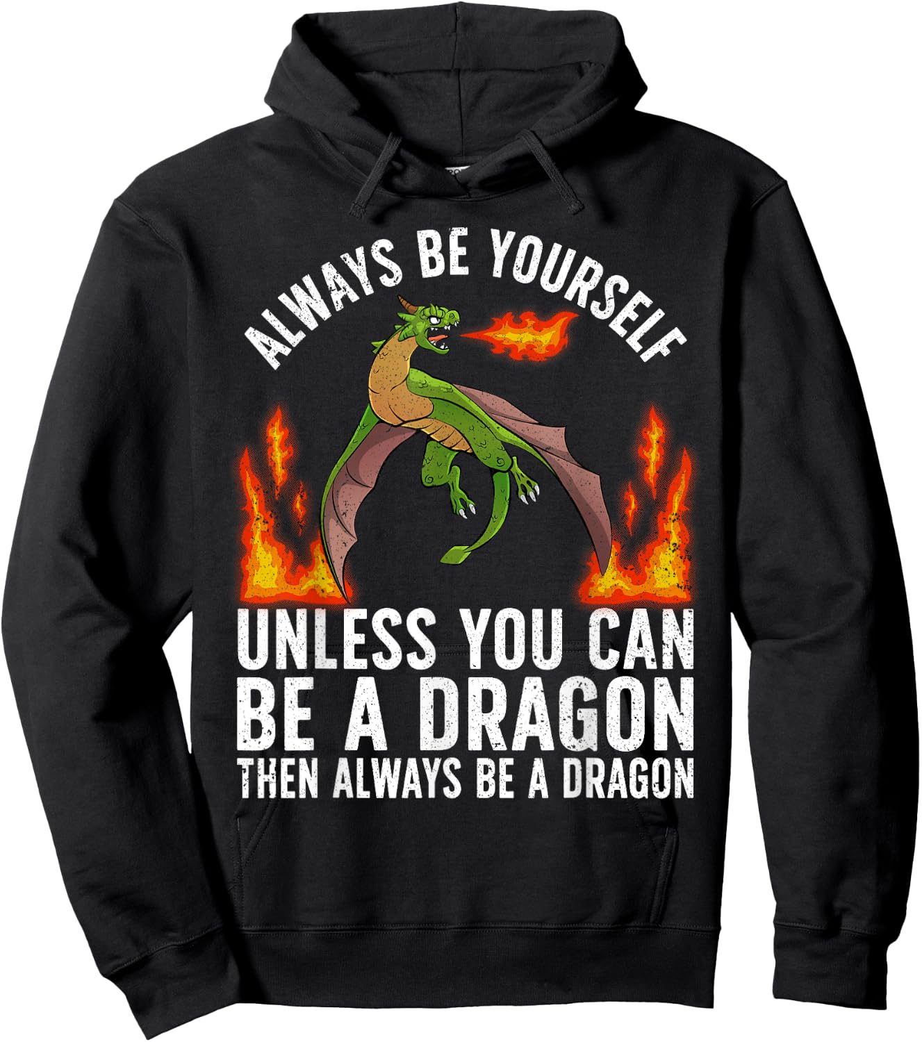 Funny Dragon Design Women Kids Fantasy Dragon Lover Hoodie - Hoodie | Black
