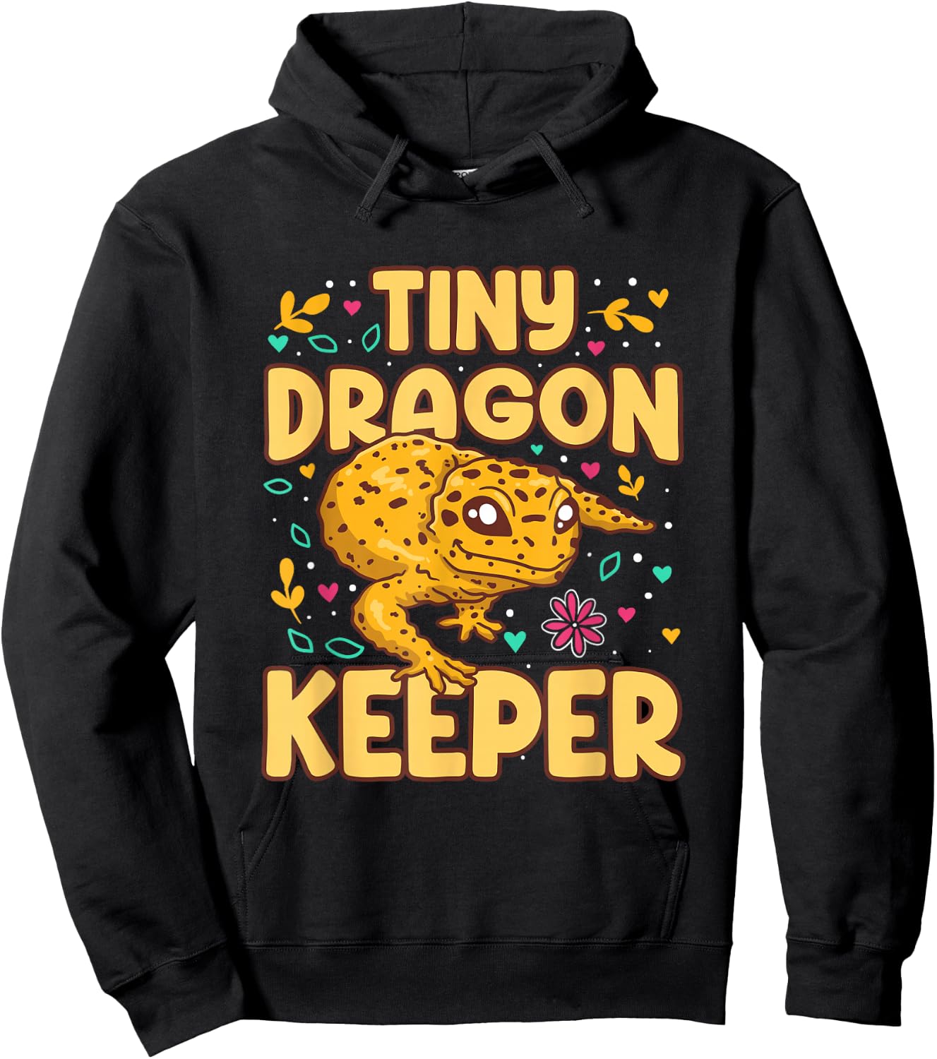 Tiny Dragon Keeper Leopard Gecko Hoodie - Hoodie | Black