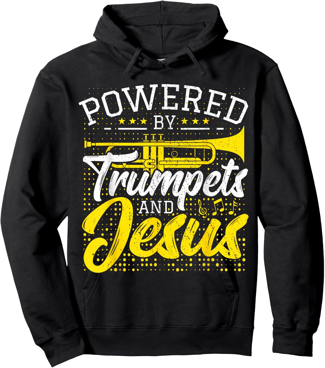 Christian Trumpet Player Jesus Christ Church Trumpeter Hoodie - Hoodie | Black