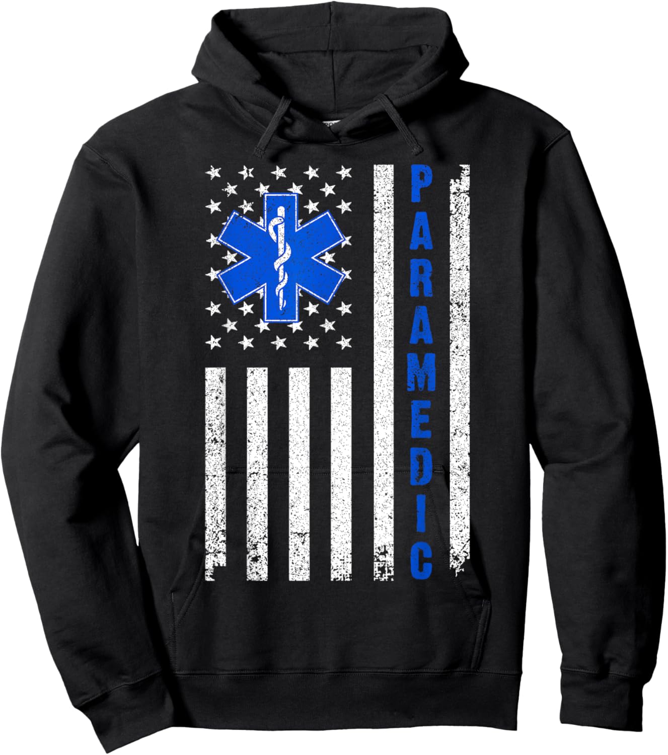 Cool Paramedic Women EMT EMS Medic US Flag Medical Hoodie - Hoodie | Black