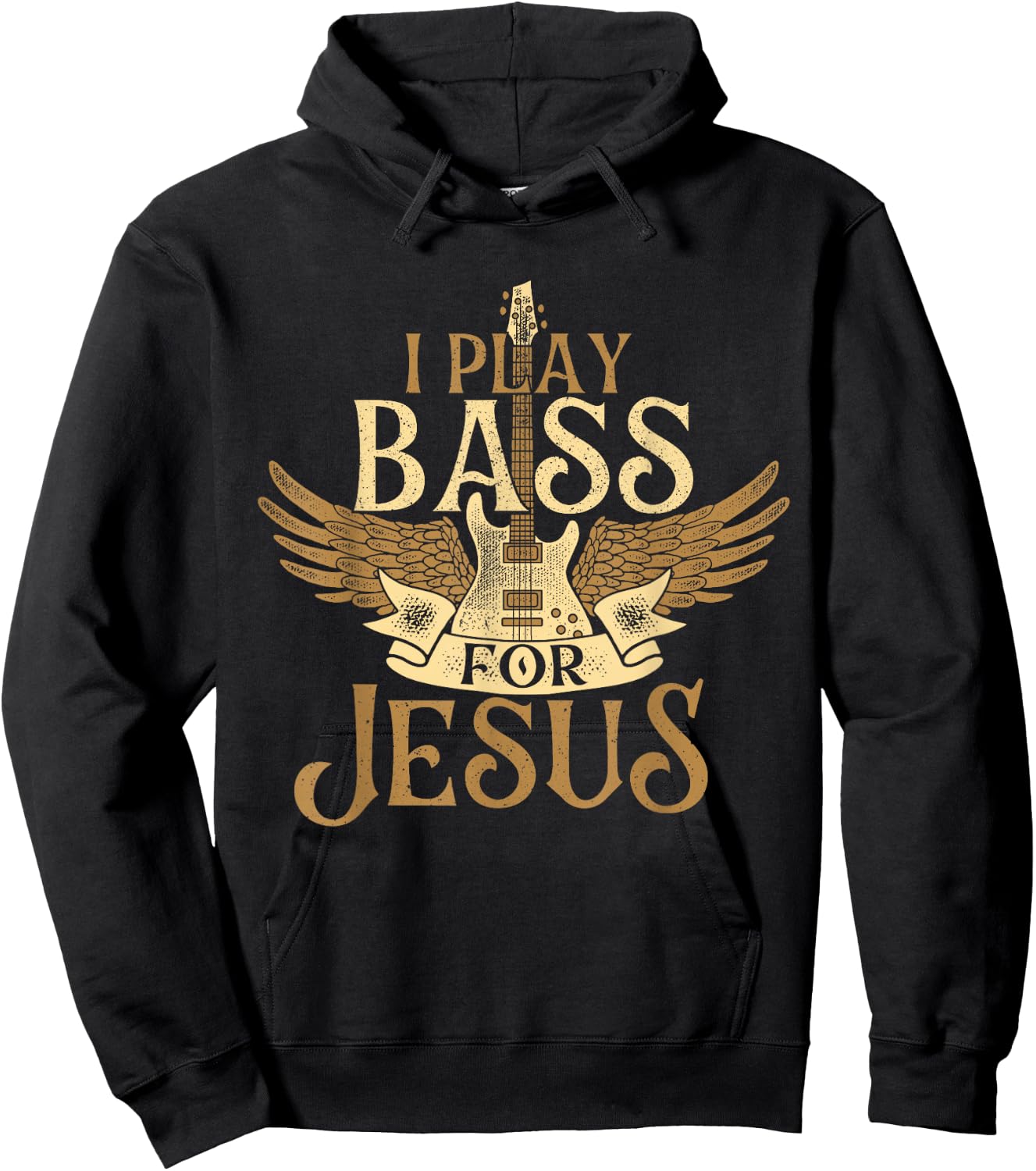 I Play Bass For Jesus - Bassist Musician Bass Guitar Music Hoodie - Hoodie | Black