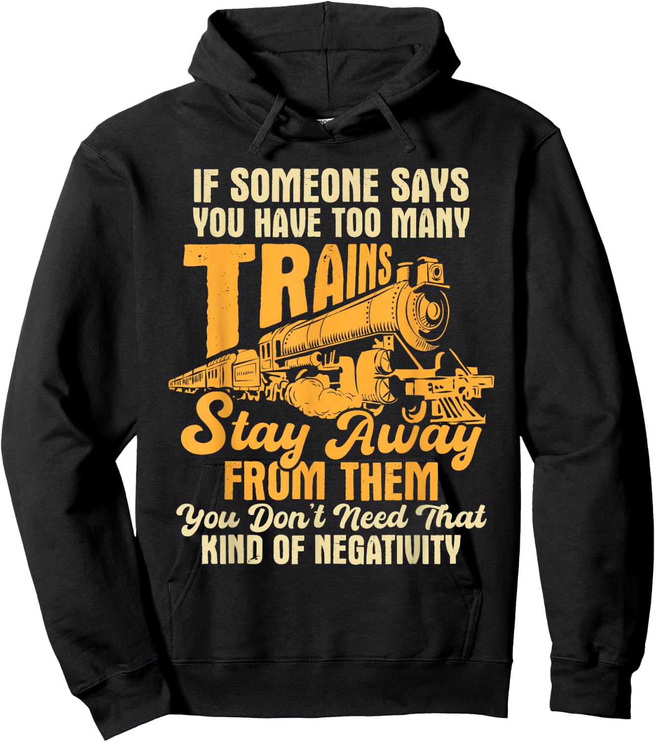 Too Many Trains - Model Train Lover Railroading Railway Hoodie - Hoodie | Black