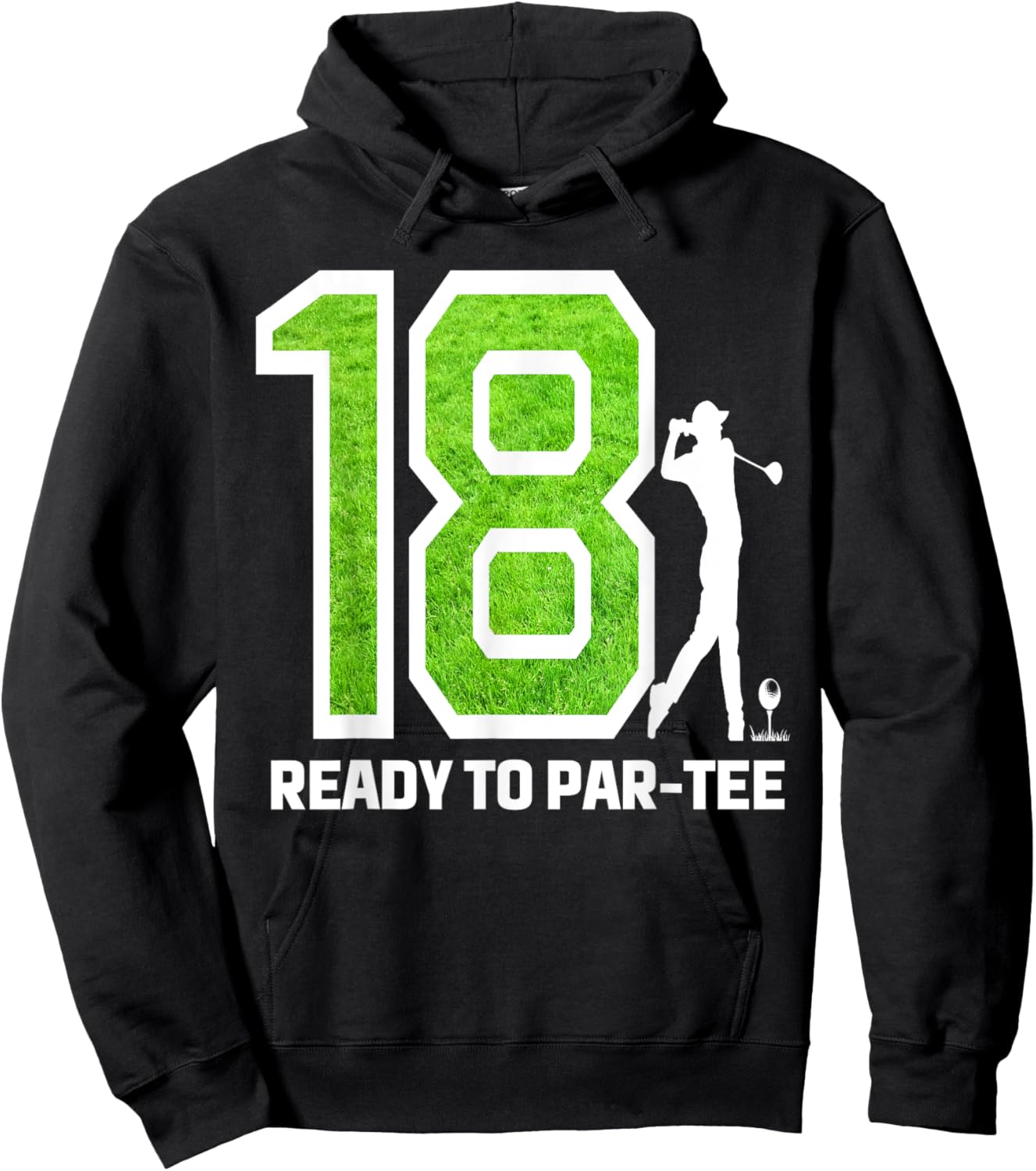 18th Birthday Golf Player Golfer Boys 18th Year Old Birthday Hoodie - Hoodie | Black