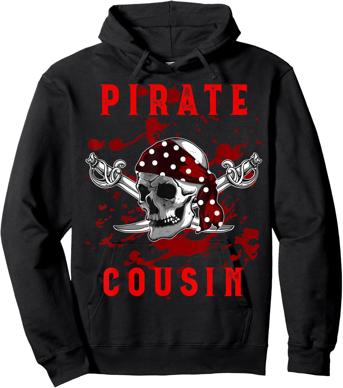 Pirate Cousin Cool Skeleton Family Birthday Squad Party Hoodie - Hoodie | Black