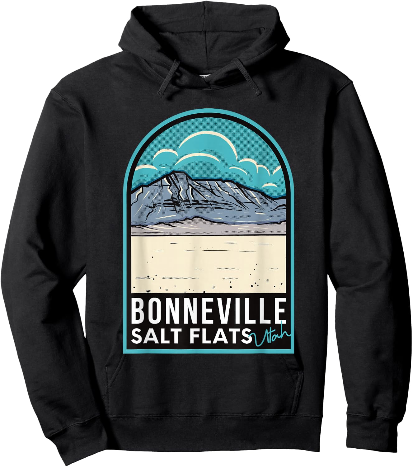 Bonneville Salt Flats Utah Hoodie - Hoodie | Black