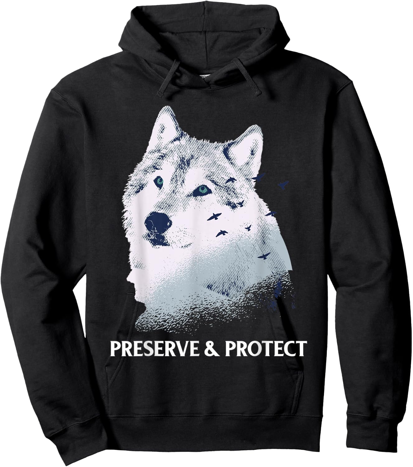 Preserve and Protect wolves and wolf packs Conservation of Hoodie - Hoodie | Black