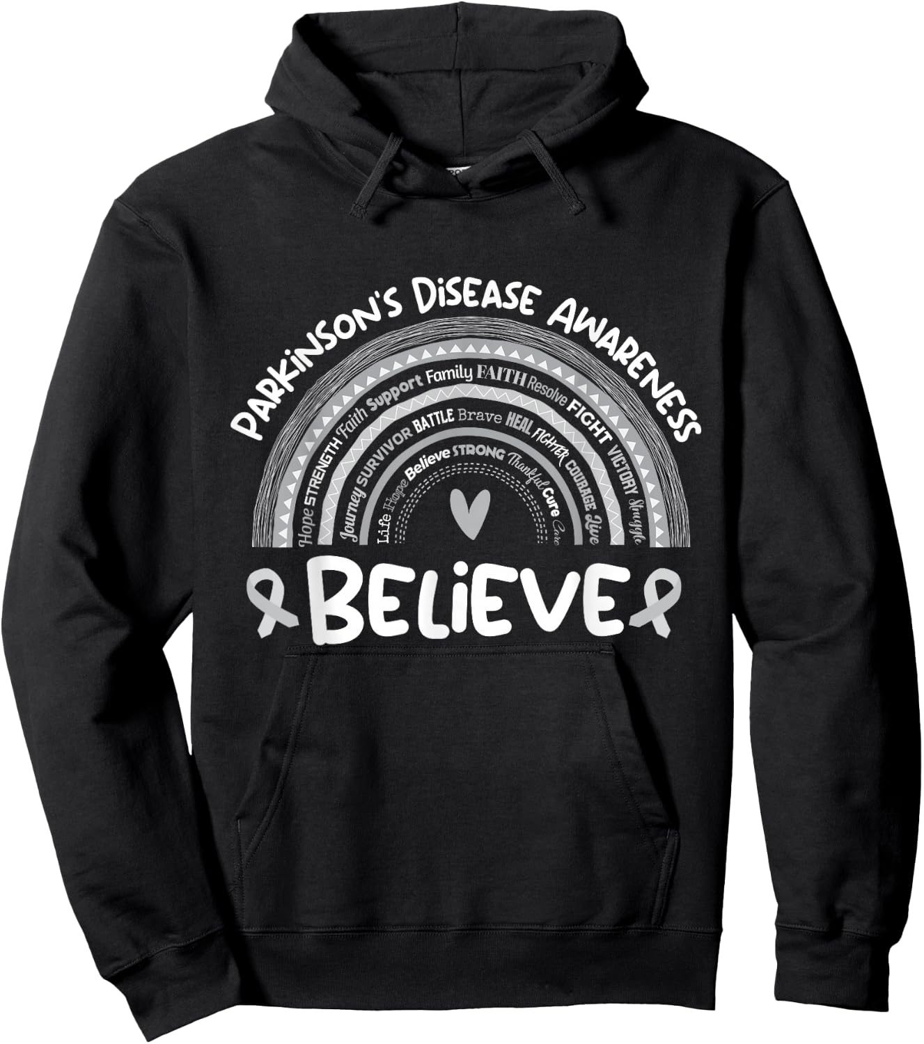 Believe | Parkinson's Awareness Month | Parkinsons Disease Hoodie - Hoodie | Black