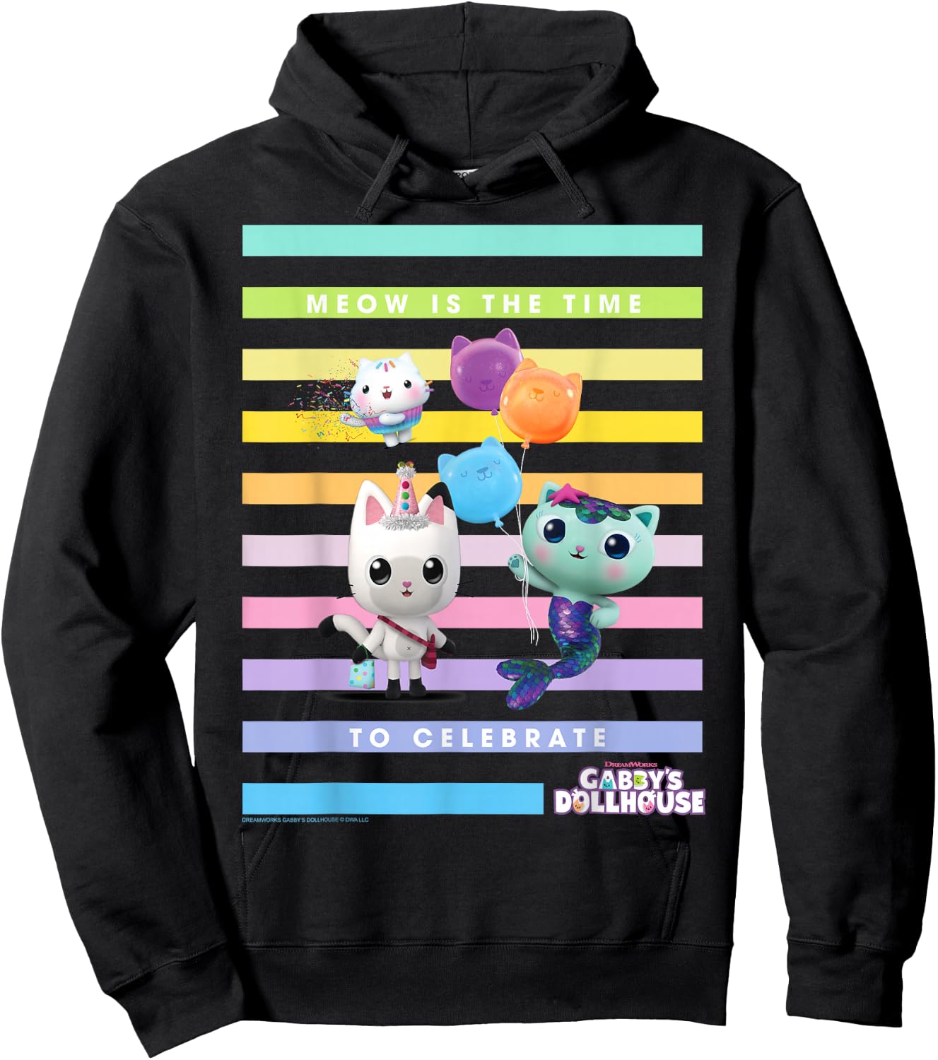 DreamWorks Gabby's Dollhouse Time to Celebrate Hoodie - Hoodie | Black