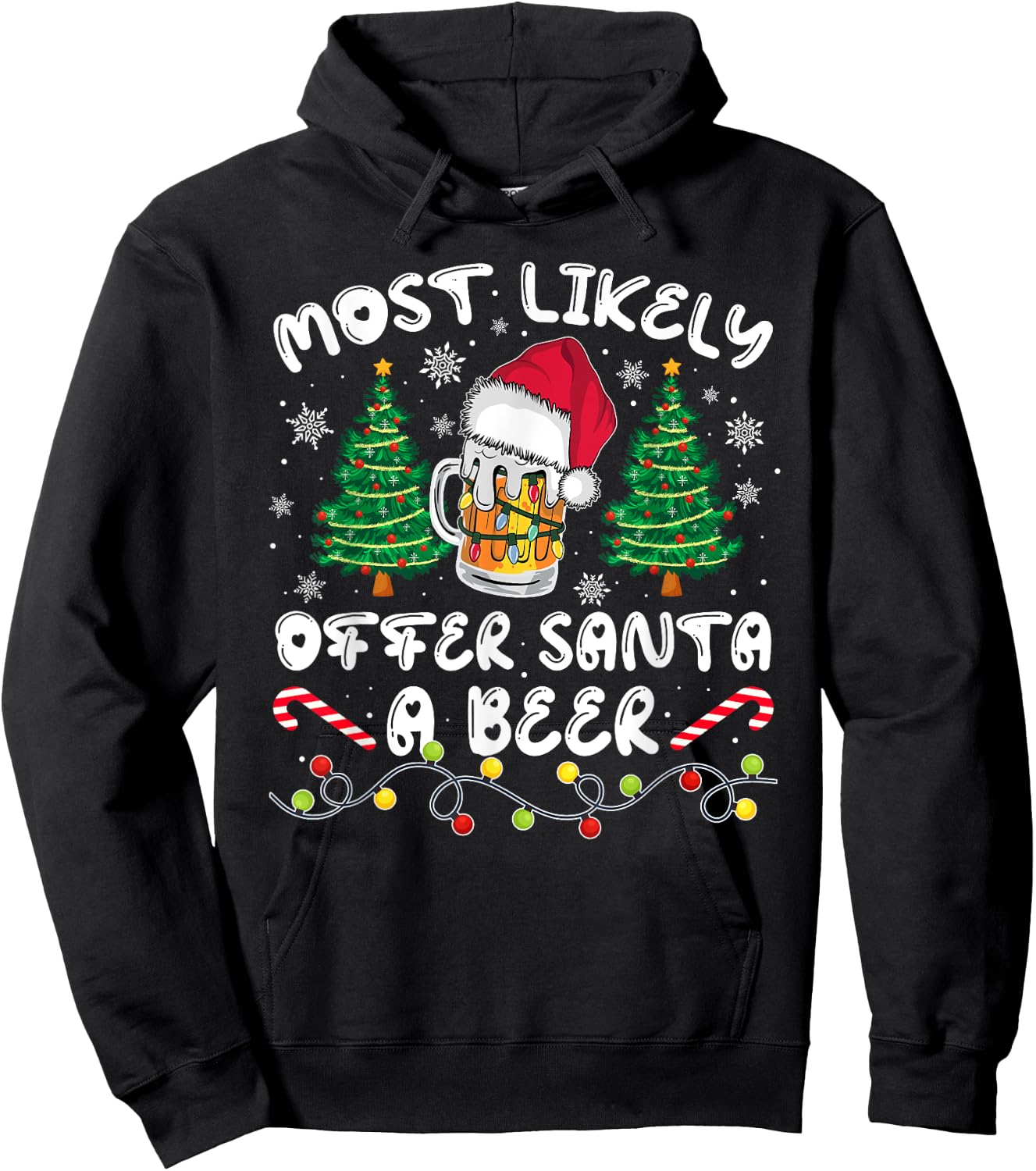 Most Likely Offer Santa Christmas Xmas Family Match Dad Men Hoodie - Hoodie | Black