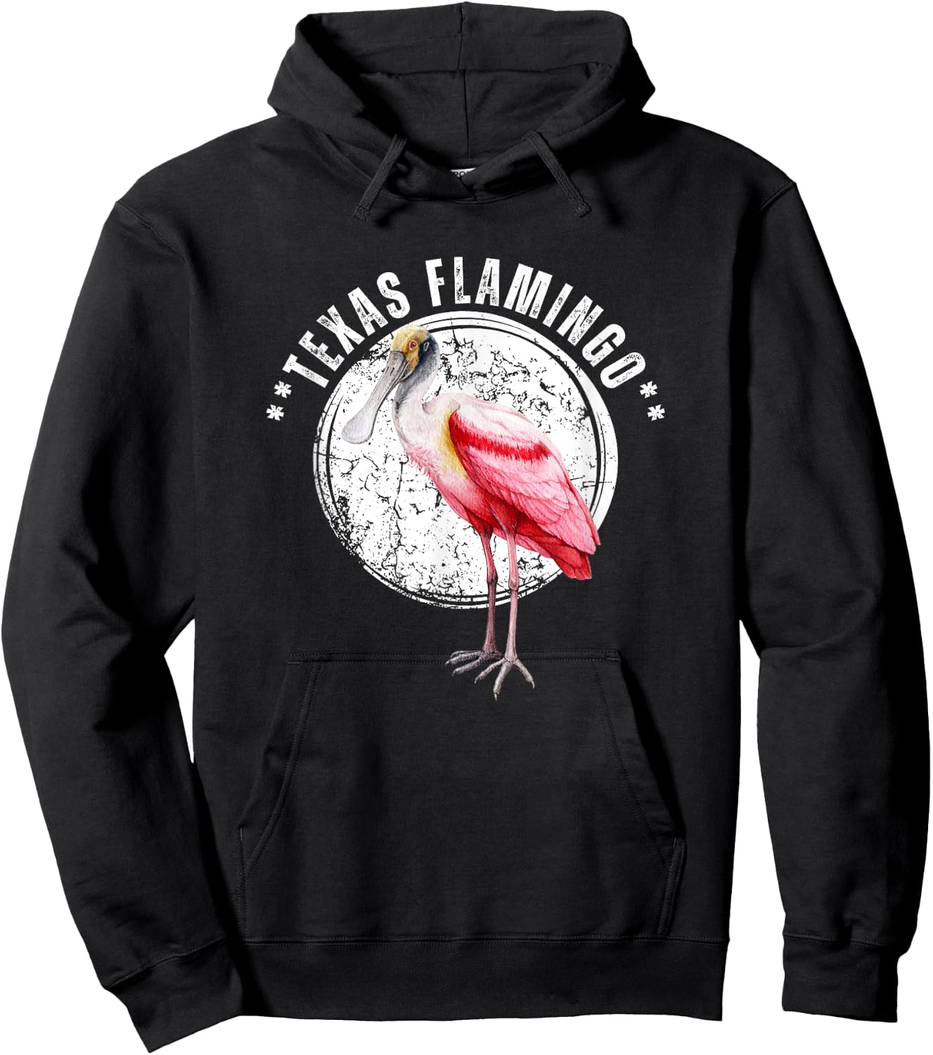 Roseate Spoonbill Texas Flamingo Birdwatcher Funny Hoodie - Hoodie | Black