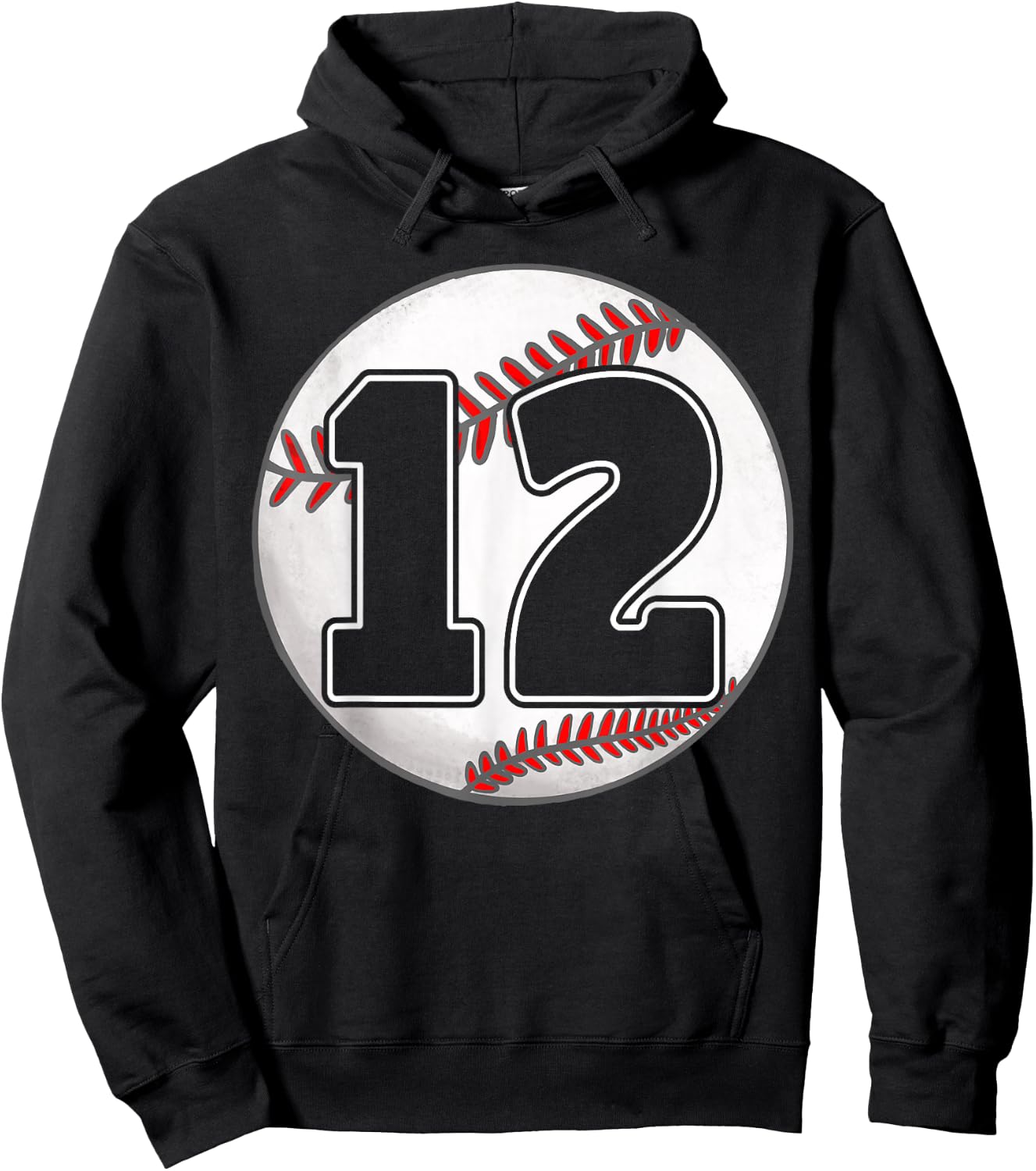 Birthday Boy 12 Baseball 12th Birthday Baseball Player Hoodie - Hoodie | Black